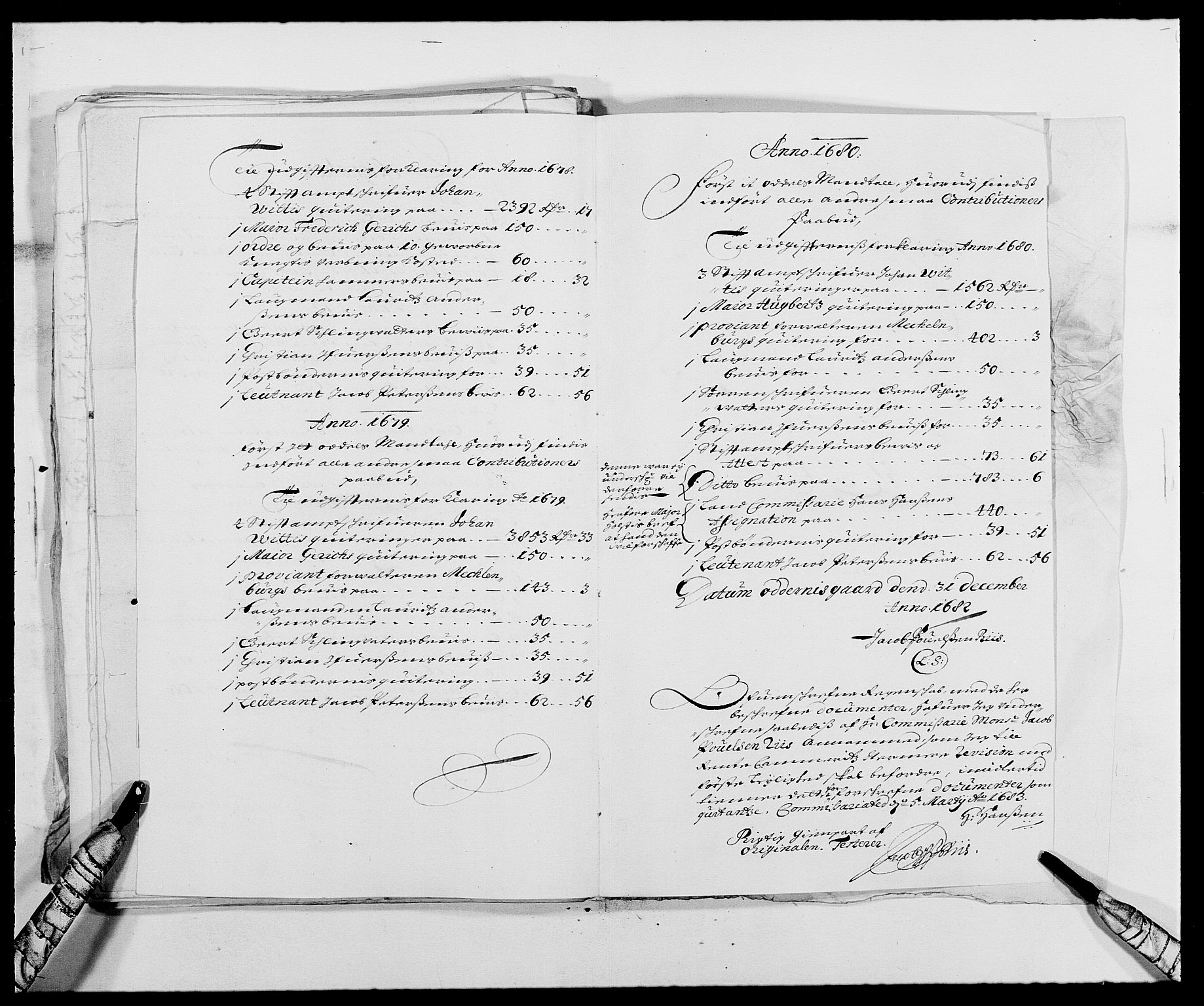 Rentekammeret inntil 1814, Reviderte regnskaper, Fogderegnskap, RA/EA-4092/R42/L2540: Mandal fogderi, 1676-1680, s. 357