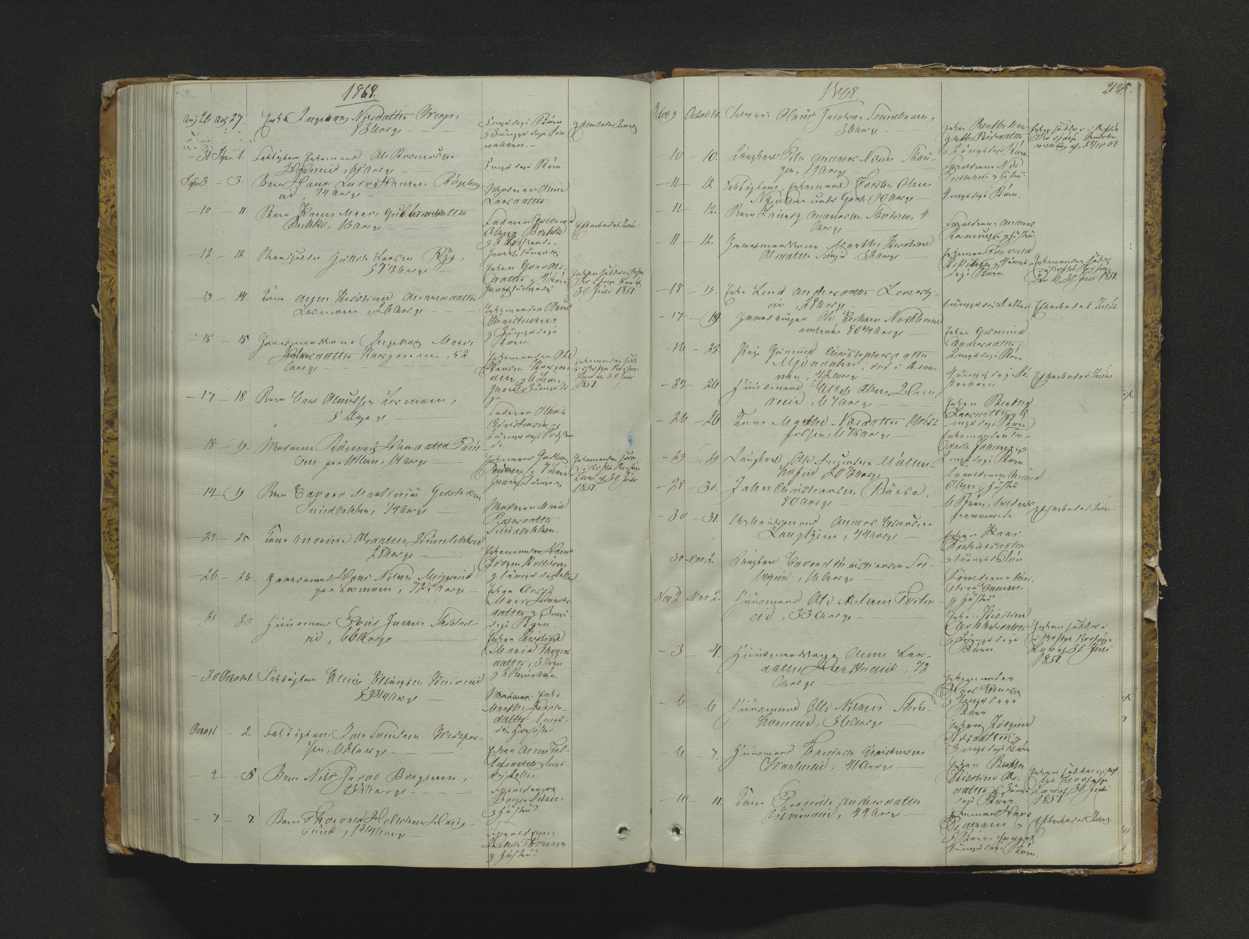 Eiker, Modum og Sigdal sorenskriveri, AV/SAKO-A-123/H/Ha/Haa/L0002: Dødsfallsprotokoll, 1851-1870, s. 212