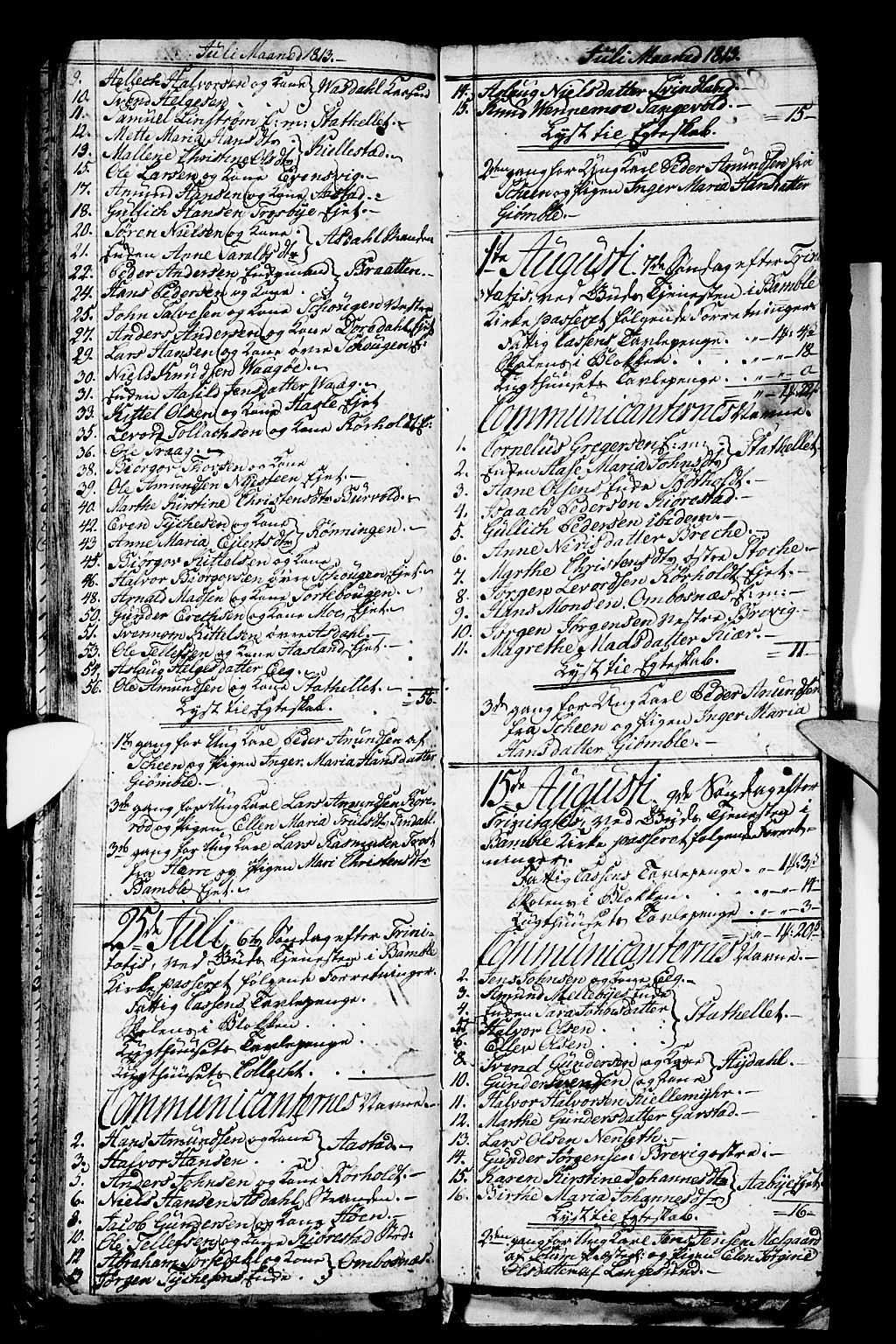 Bamble kirkebøker, AV/SAKO-A-253/G/Ga/L0004: Klokkerbok nr. I 4, 1808-1814