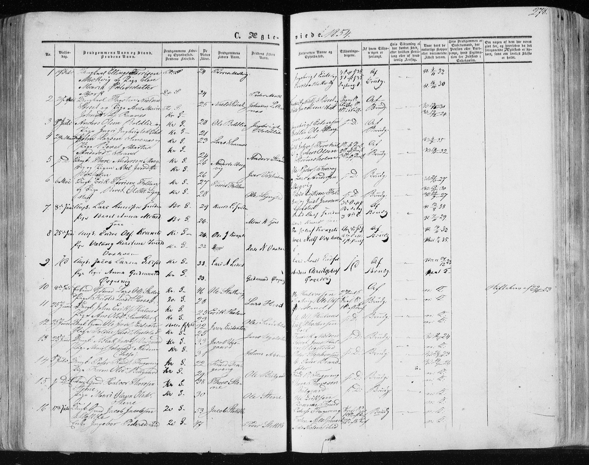 Ministerialprotokoller, klokkerbøker og fødselsregistre - Møre og Romsdal, AV/SAT-A-1454/568/L0804: Ministerialbok nr. 568A11, 1854-1868, s. 278
