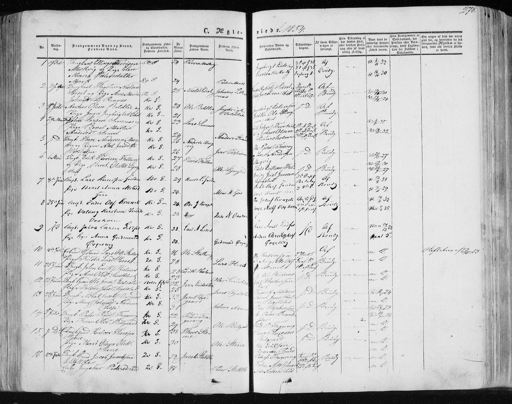 Ministerialprotokoller, klokkerbøker og fødselsregistre - Møre og Romsdal, SAT/A-1454/568/L0804: Ministerialbok nr. 568A11, 1854-1868, s. 278