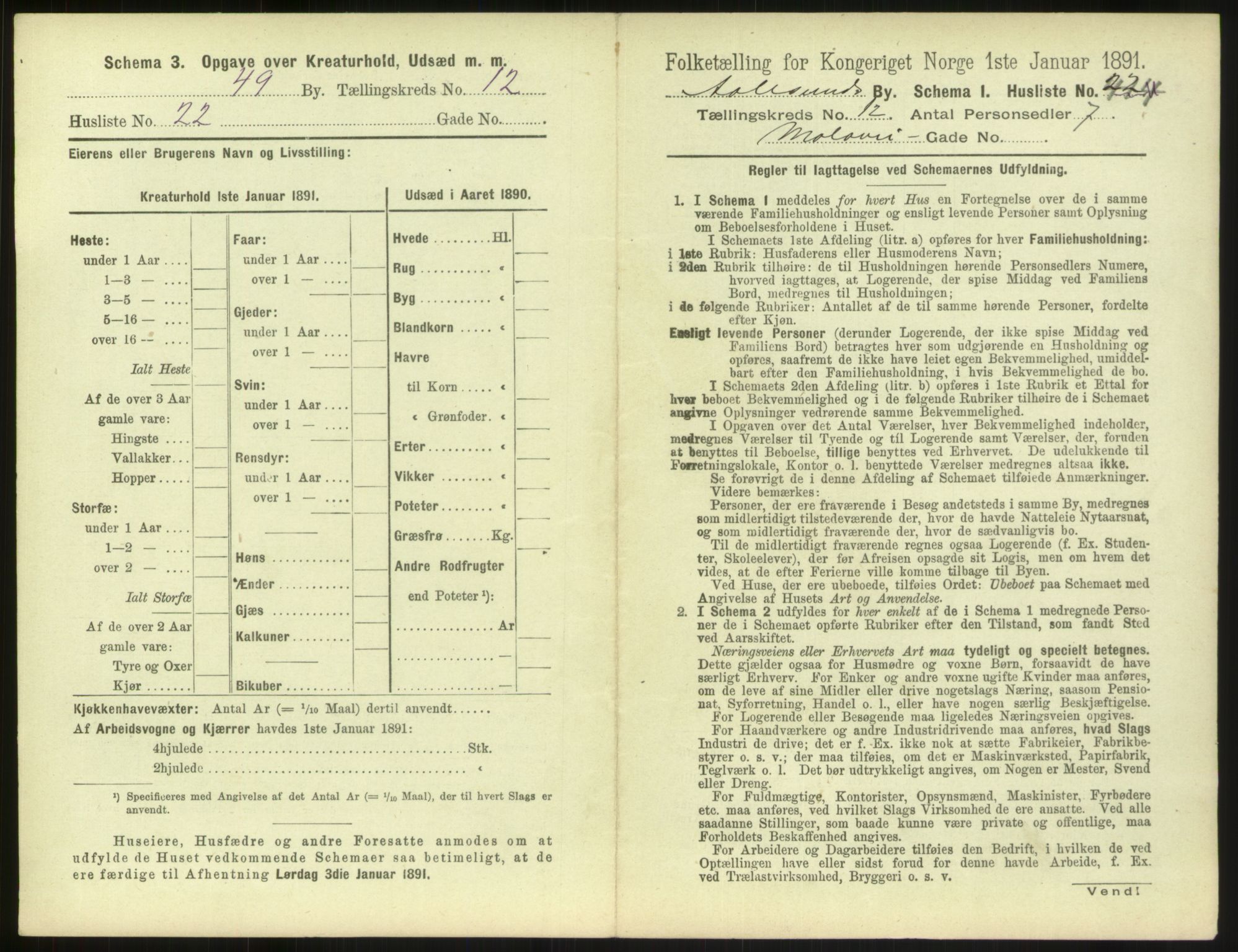 RA, Folketelling 1891 for 1501 Ålesund kjøpstad, 1891, s. 906