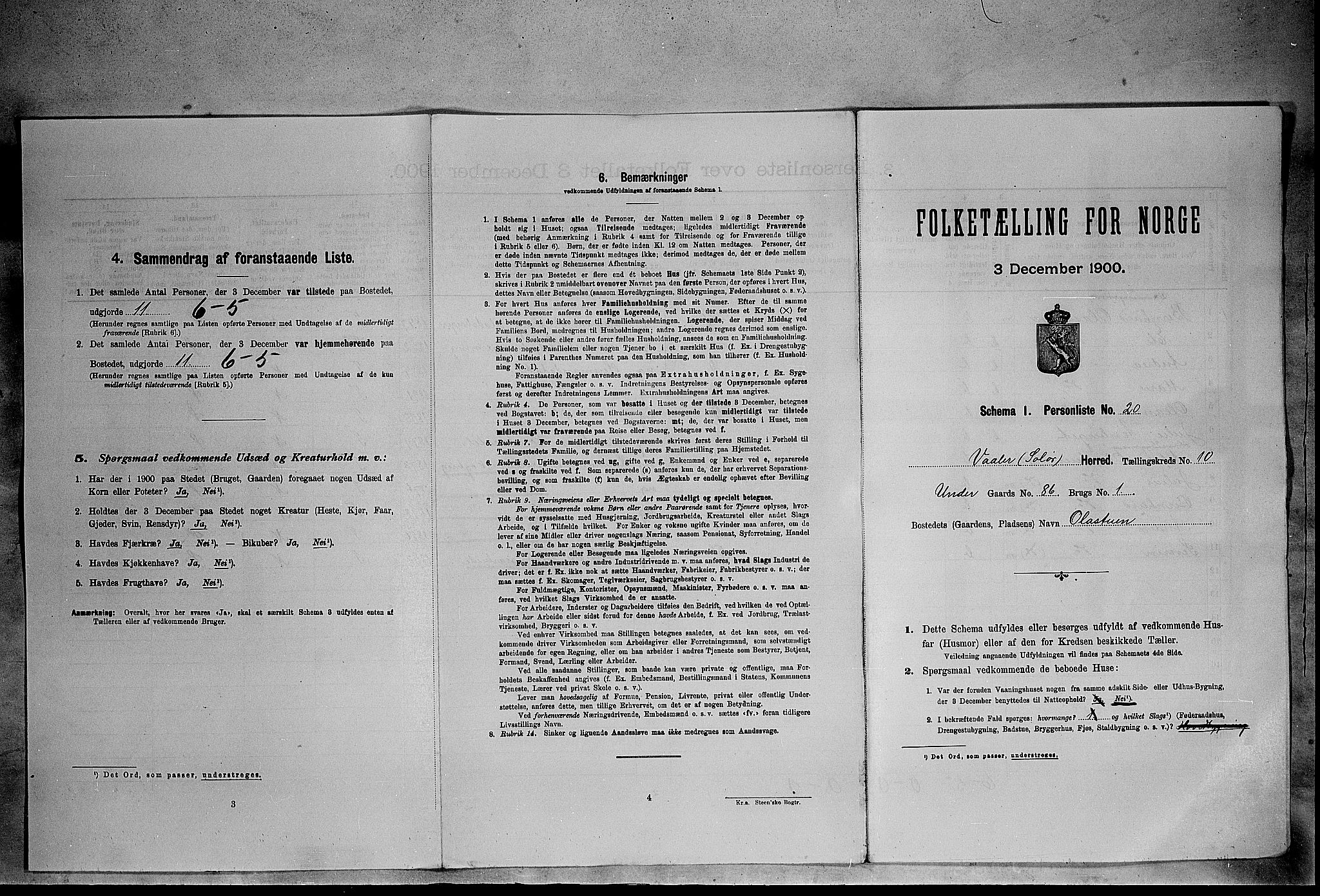 SAH, Folketelling 1900 for 0426 Våler herred, 1900, s. 1331