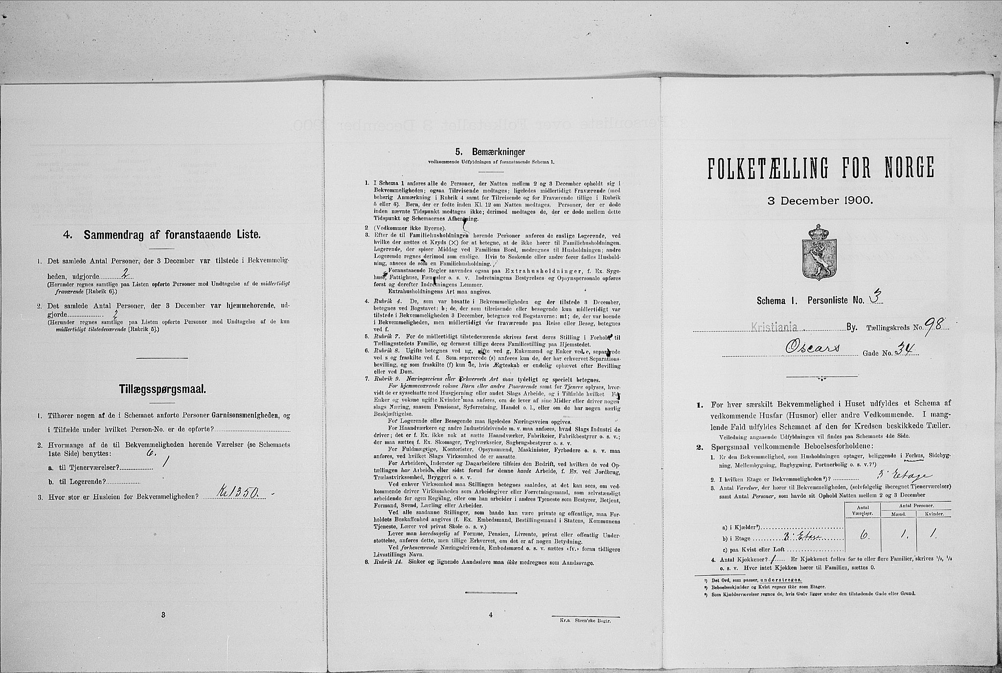 SAO, Folketelling 1900 for 0301 Kristiania kjøpstad, 1900, s. 68983