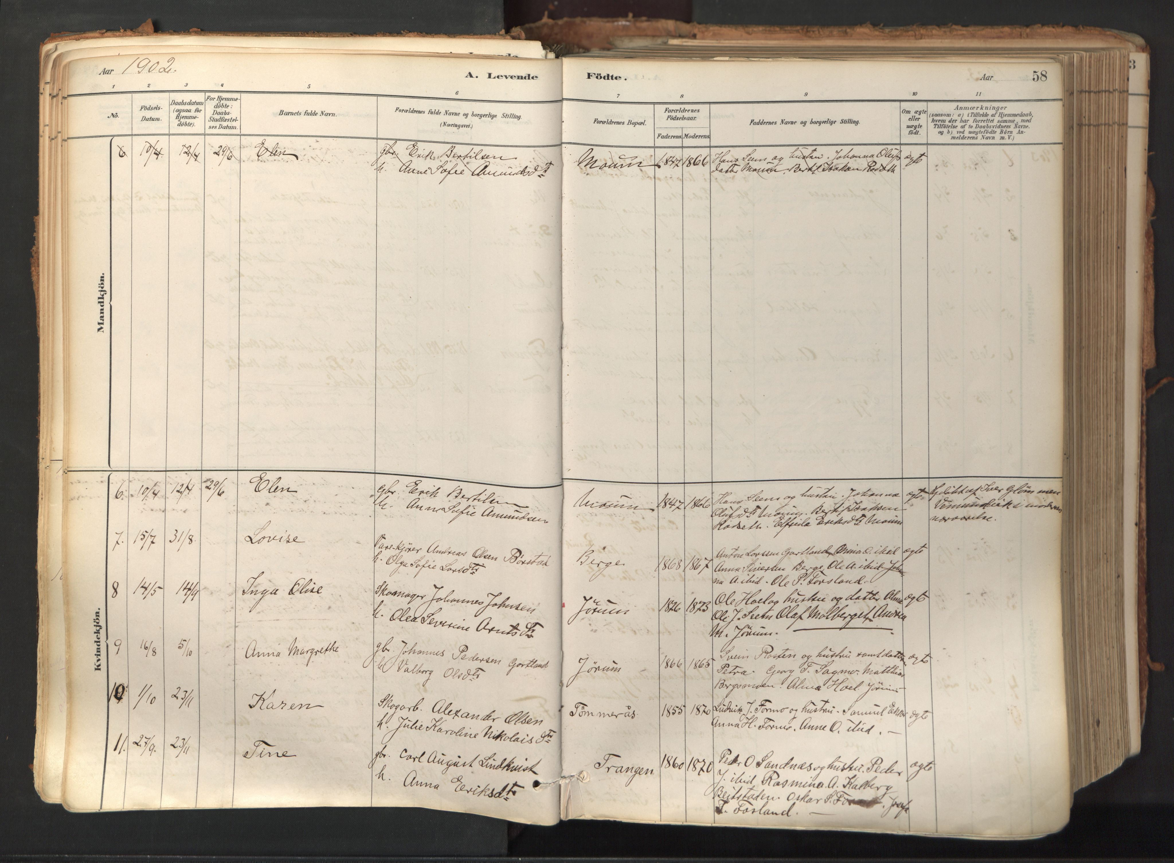 Ministerialprotokoller, klokkerbøker og fødselsregistre - Nord-Trøndelag, AV/SAT-A-1458/758/L0519: Ministerialbok nr. 758A04, 1880-1926, s. 58