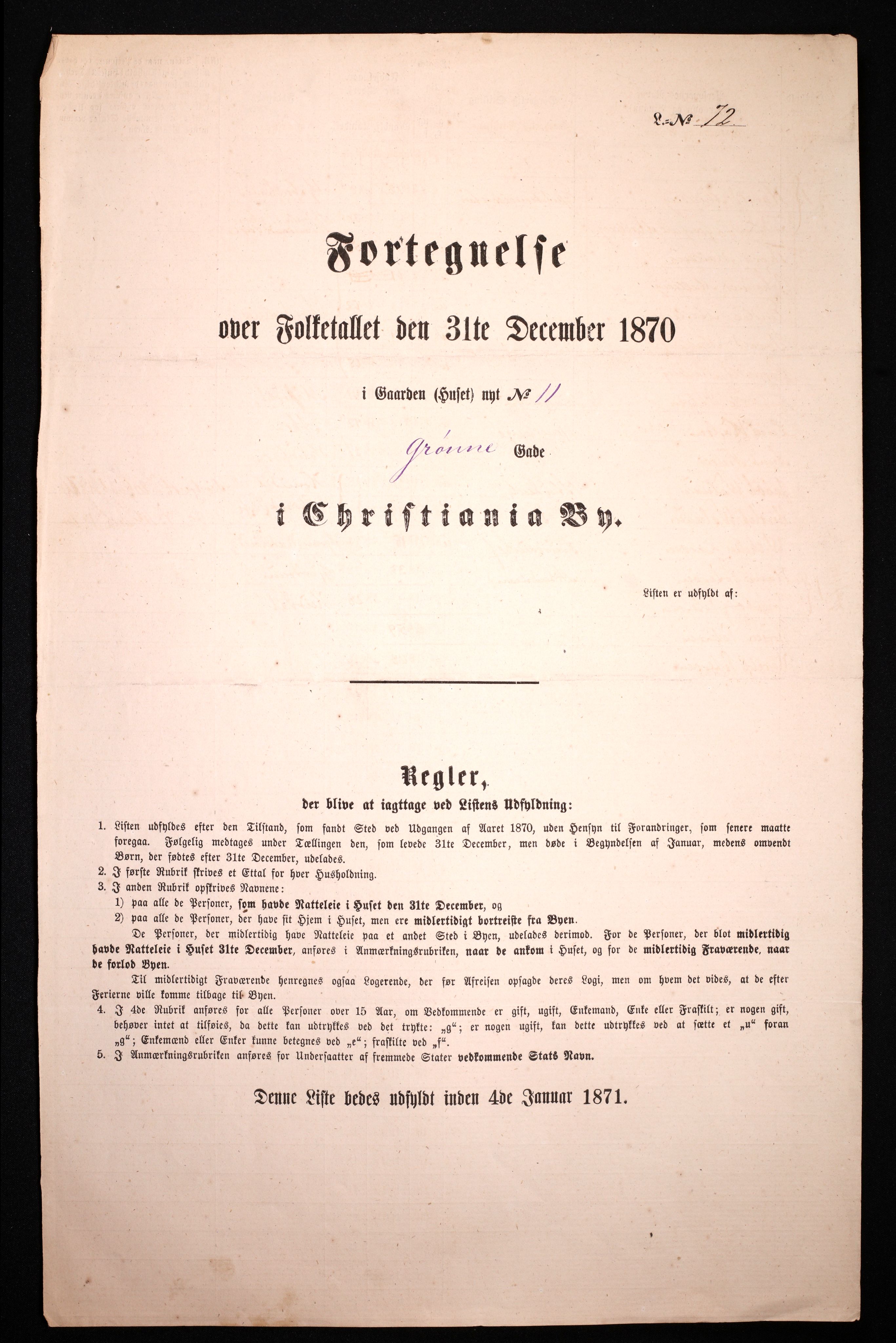 RA, Folketelling 1870 for 0301 Kristiania kjøpstad, 1870, s. 1230