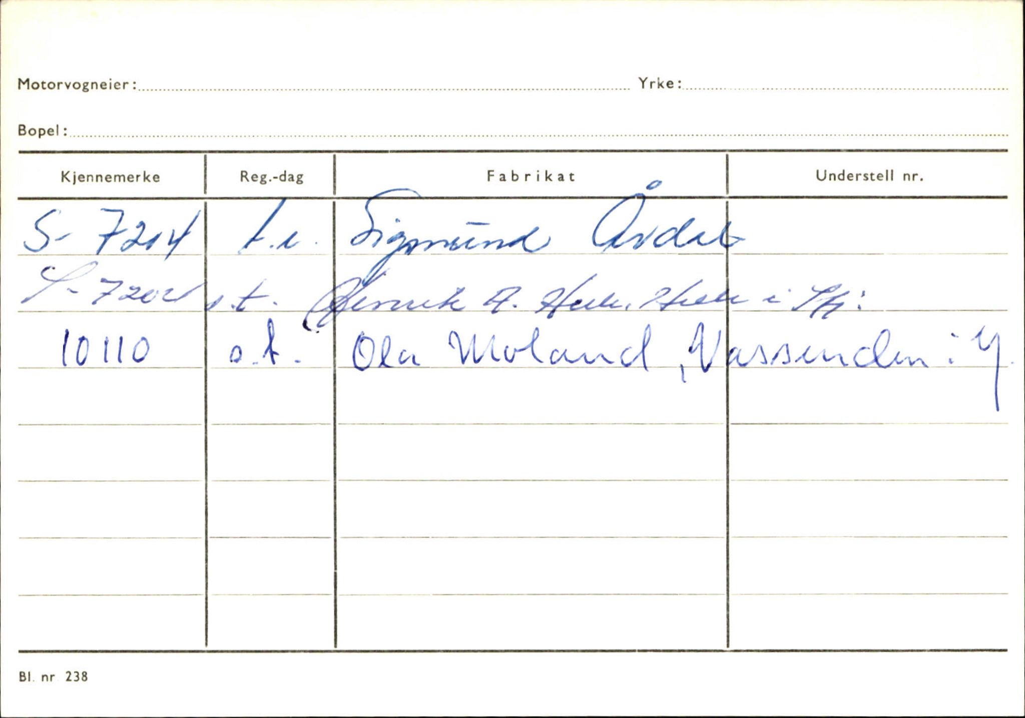 Statens vegvesen, Sogn og Fjordane vegkontor, AV/SAB-A-5301/4/F/L0130: Eigarregister Eid T-Å. Høyanger A-O, 1945-1975, s. 1174