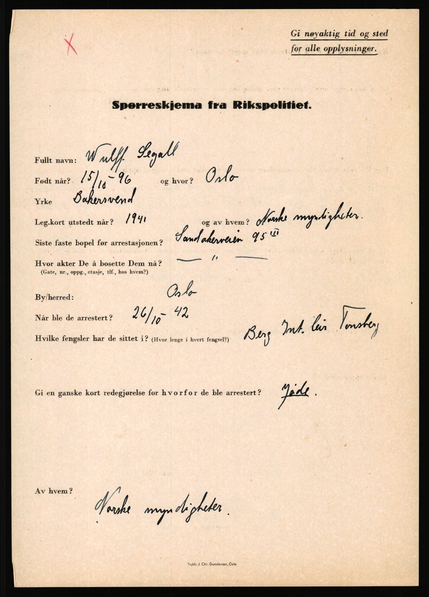 Rikspolitisjefen, AV/RA-S-1560/L/L0015: Scharff, Carlo Max - Stephensen, Gudrun, 1940-1945, s. 31