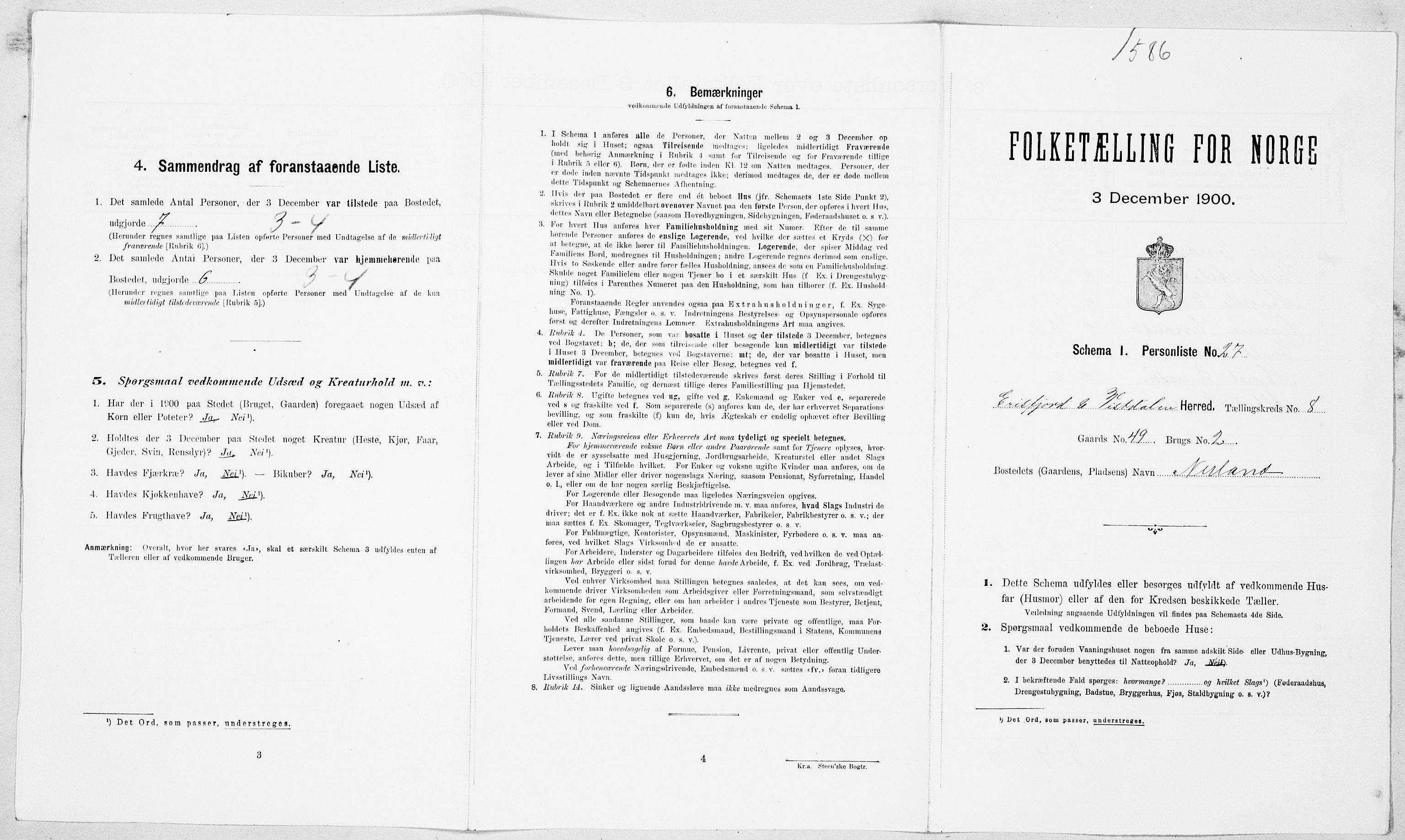 SAT, Folketelling 1900 for 1542 Eresfjord og Vistdal herred, 1900, s. 612