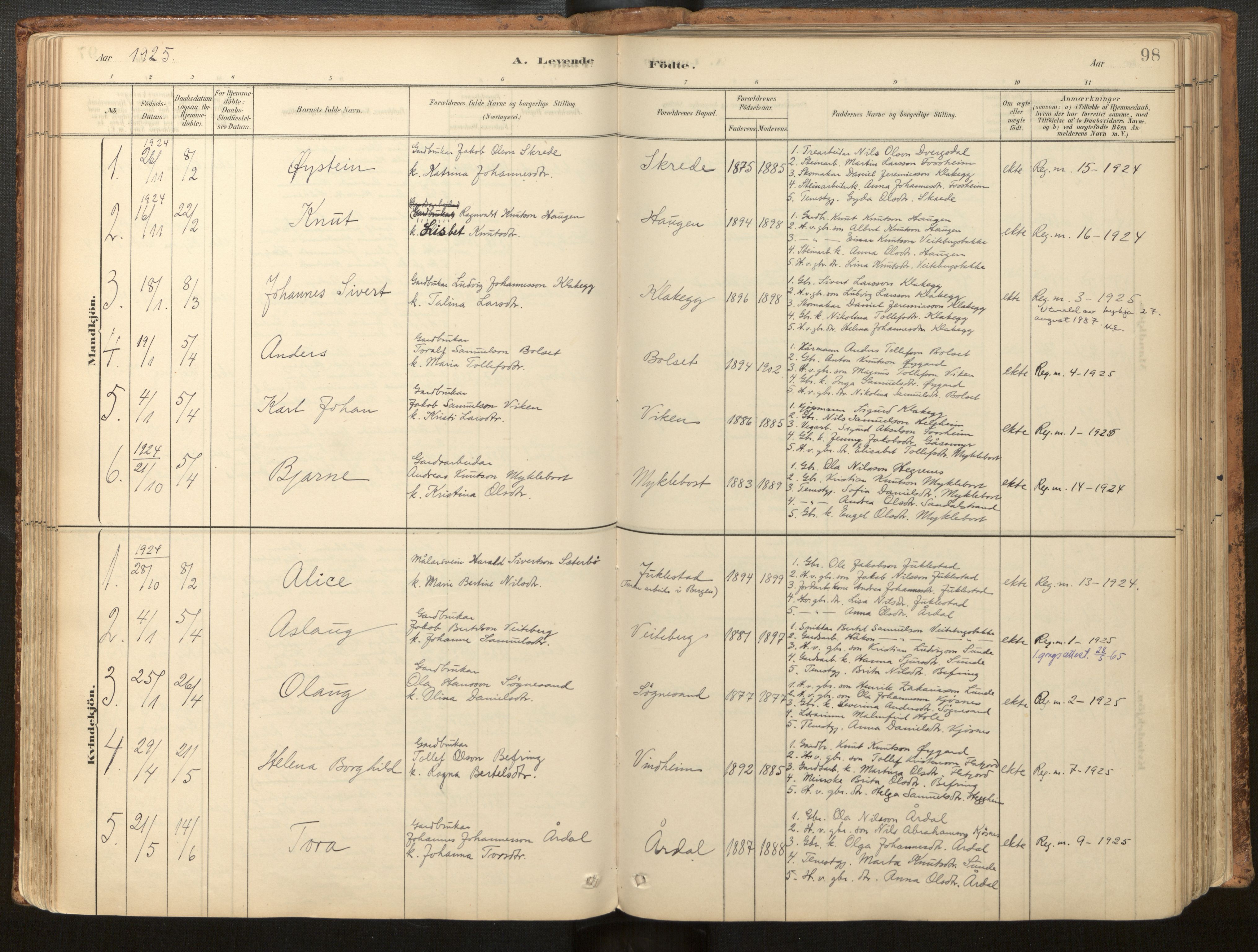 Jølster sokneprestembete, AV/SAB-A-80701/H/Haa/Haac/L0001: Ministerialbok nr. C 1, 1882-1928, s. 98