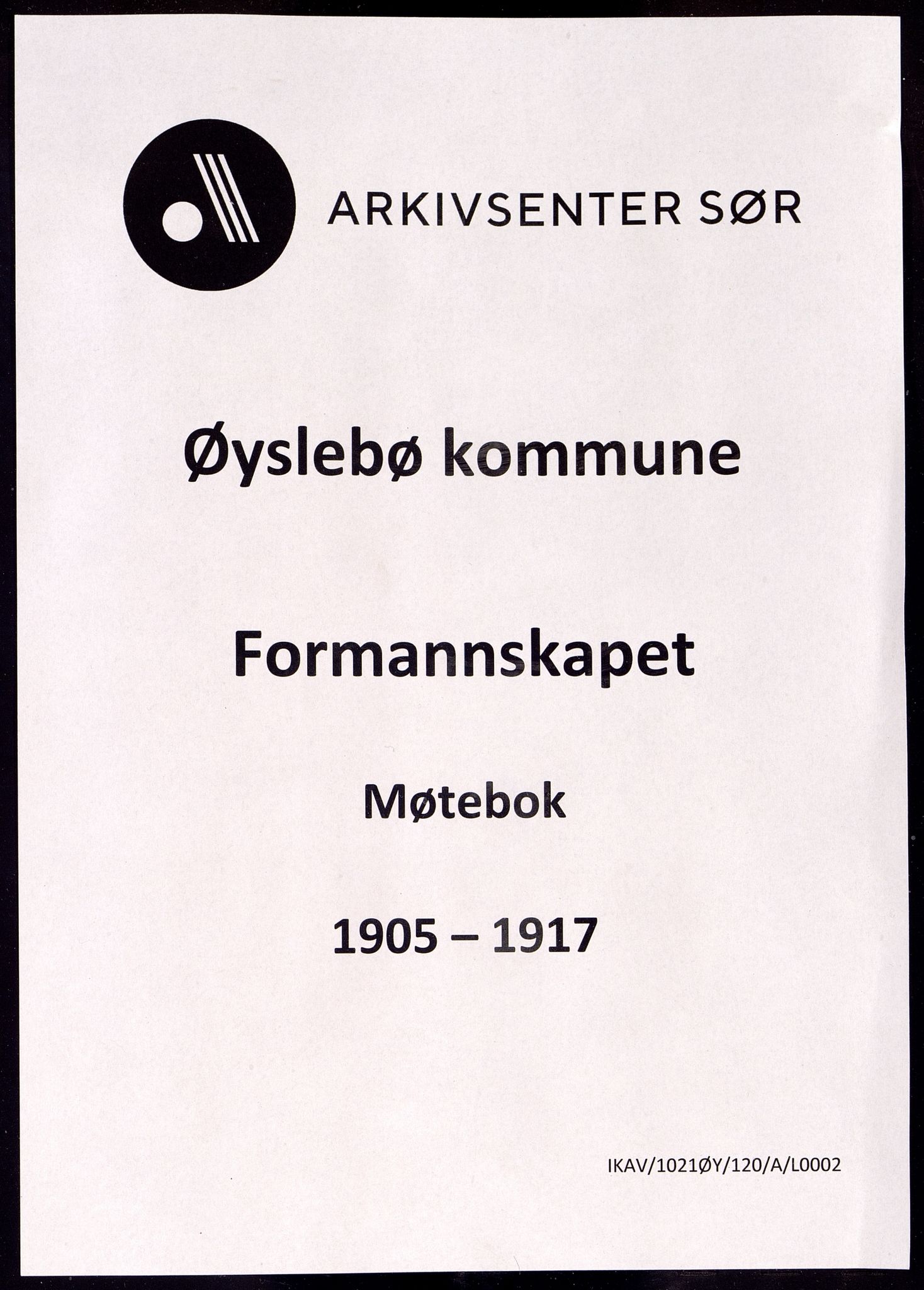 Øyslebø kommune - Formannskapet, IKAV/1021ØY120/A/L0002: Møtebok, 1905-1917