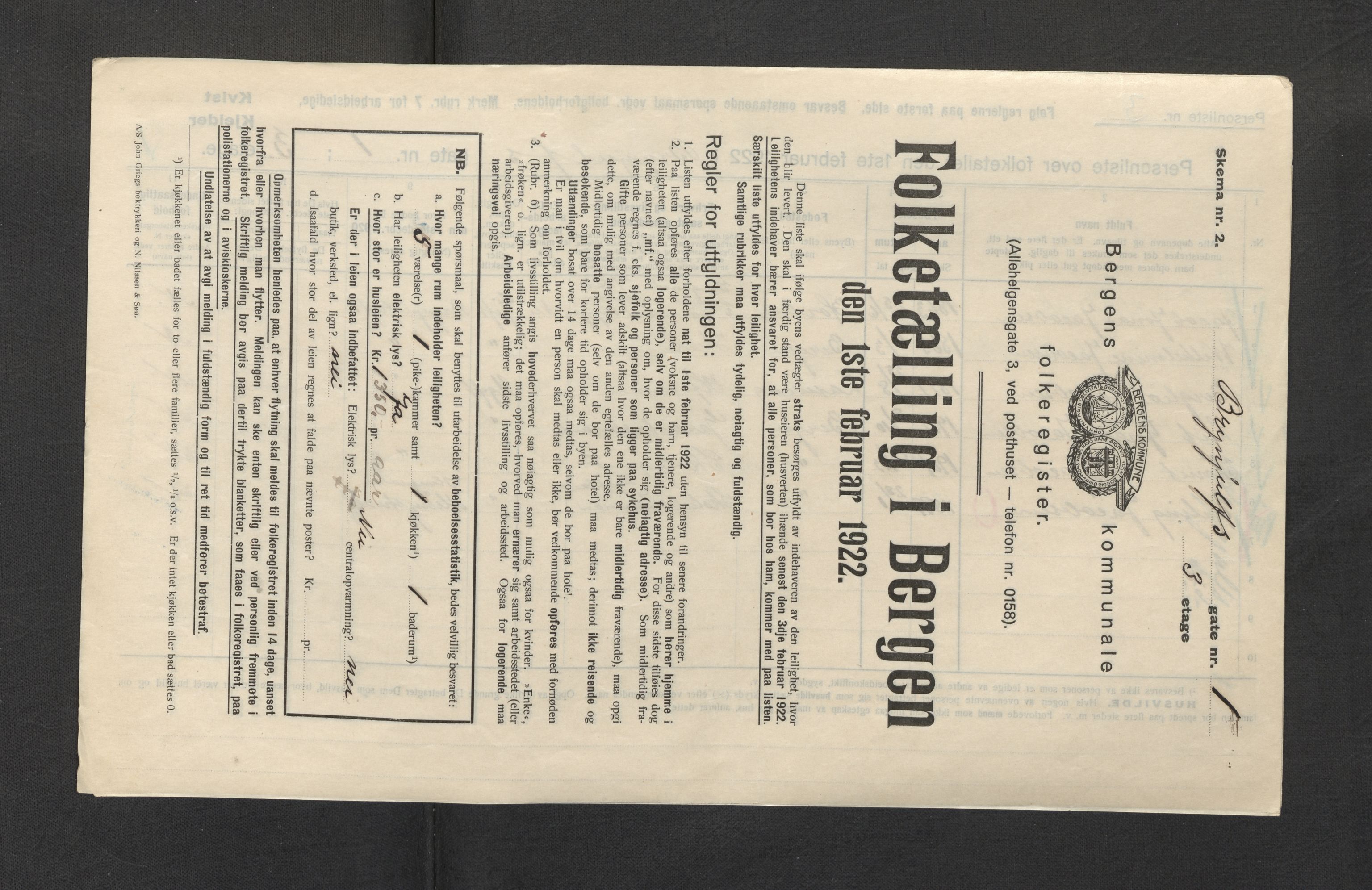 SAB, Kommunal folketelling 1922 for Bergen kjøpstad, 1922, s. 4241