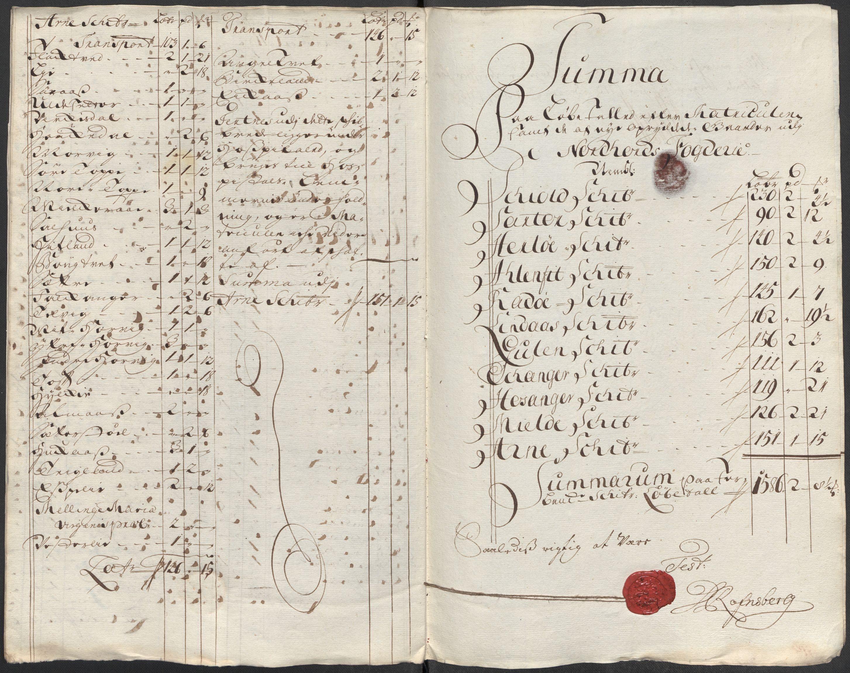 Rentekammeret inntil 1814, Reviderte regnskaper, Fogderegnskap, AV/RA-EA-4092/R51/L3195: Fogderegnskap Nordhordland og Voss, 1713, s. 40