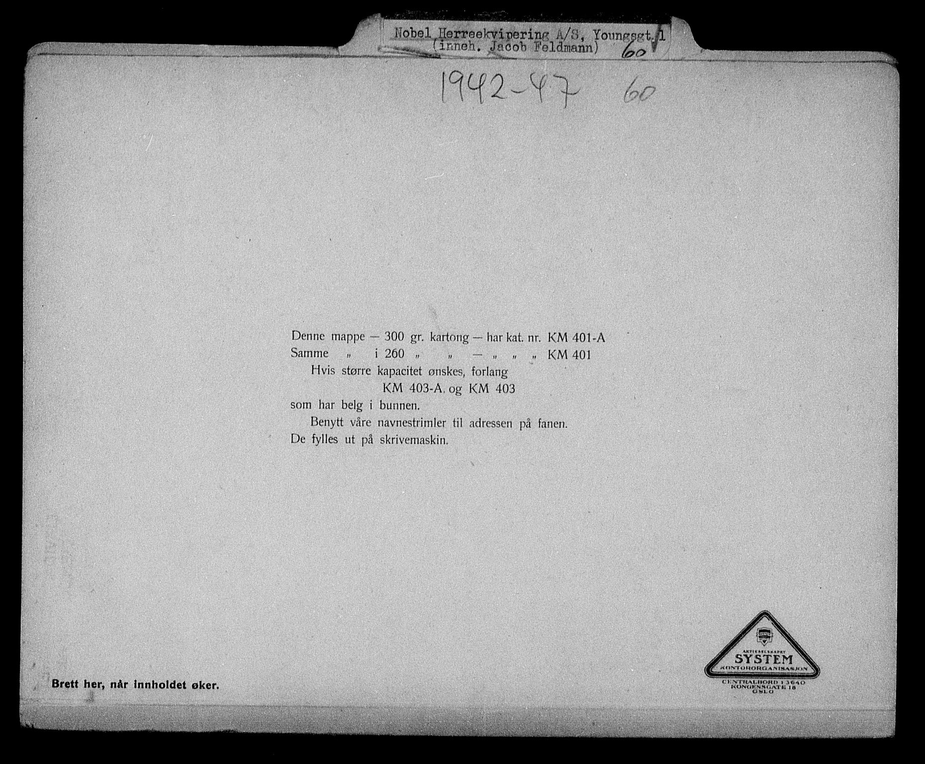 Justisdepartementet, Tilbakeføringskontoret for inndratte formuer, AV/RA-S-1564/H/Hc/Hcc/L0967: --, 1945-1947, s. 343