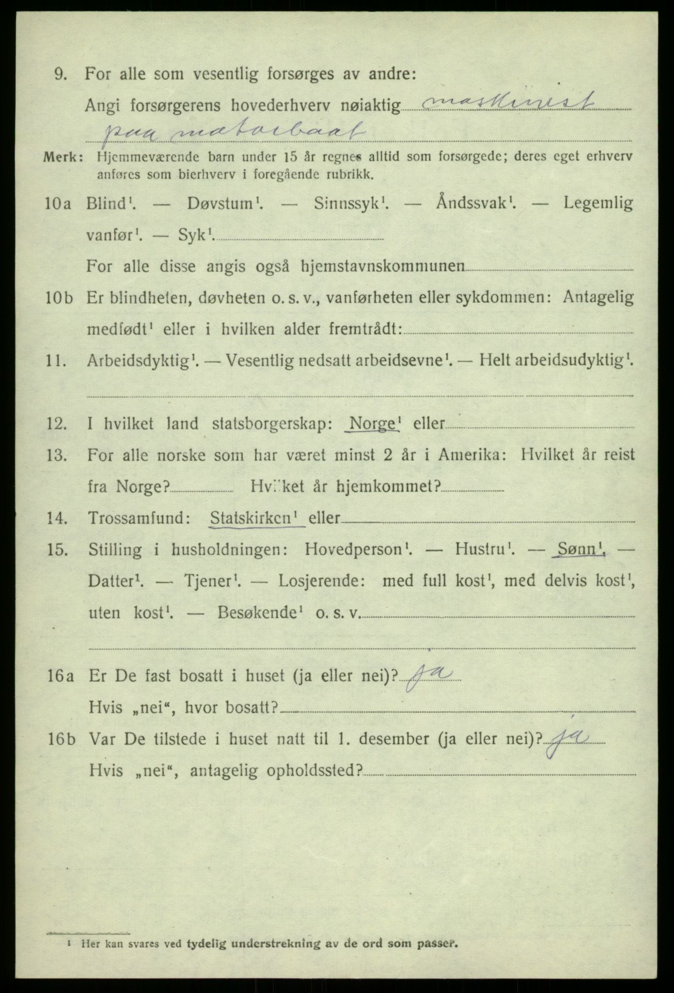 SAB, Folketelling 1920 for 1234 Granvin herred, 1920, s. 2449