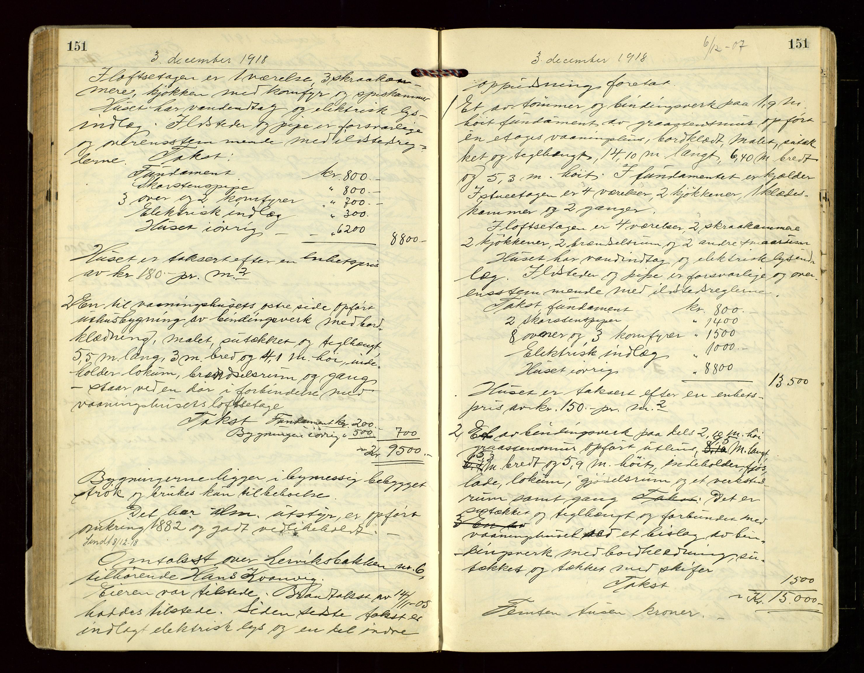 Eigersund lensmannskontor, AV/SAST-A-100171/God/L0009: "Brandtakstprotokol", 1917-1920, s. 151