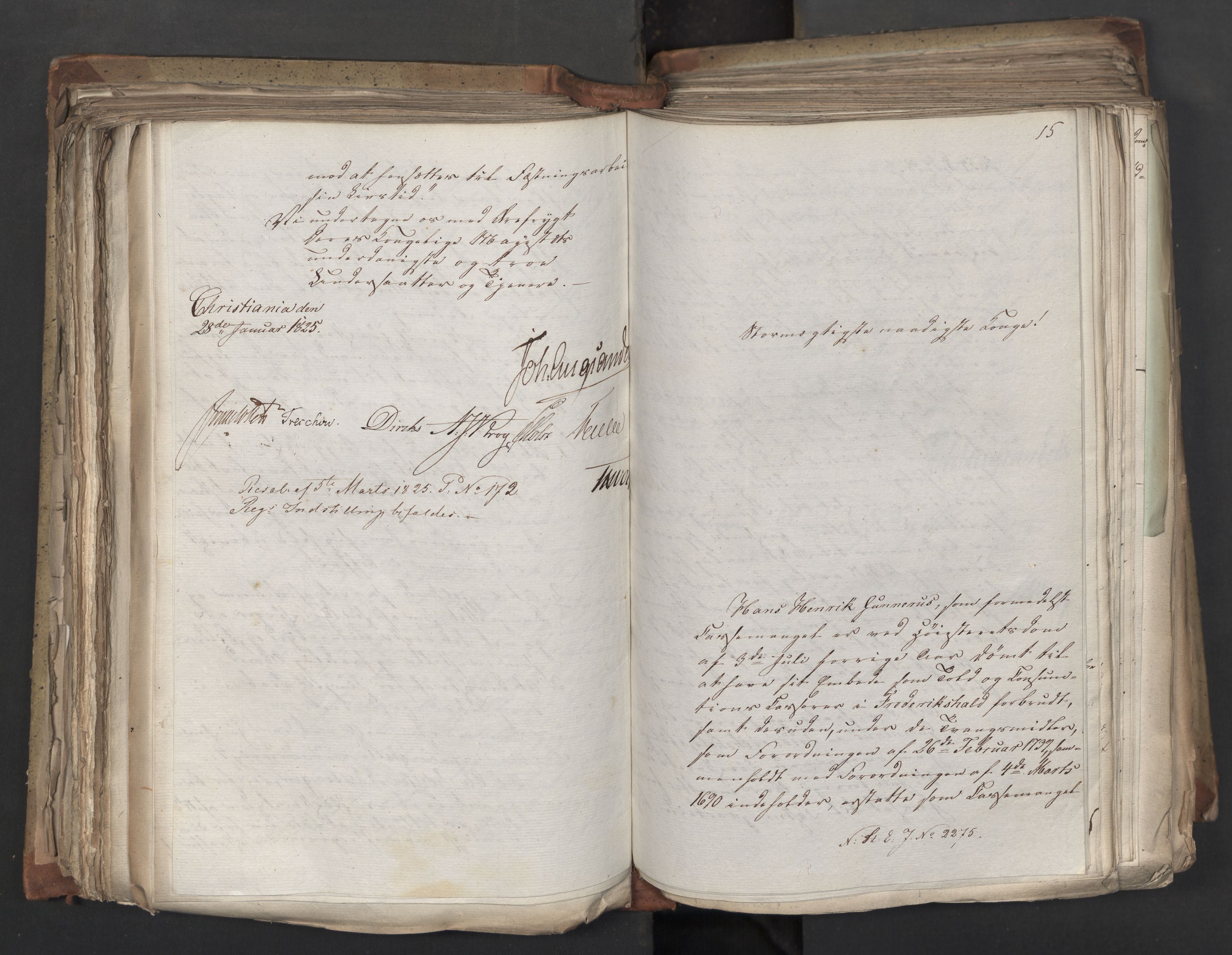 Statsrådsavdelingen i Stockholm, AV/RA-S-1003/D/Da/L0041: Regjeringsinnstillinger nr. 2204-2466, 1825, s. 238