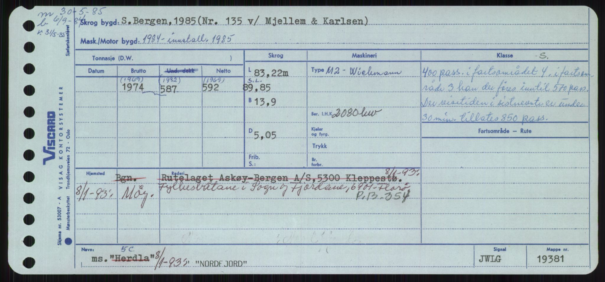 Sjøfartsdirektoratet med forløpere, Skipsmålingen, RA/S-1627/H/Ha/L0004/0001: Fartøy, Mas-R / Fartøy, Mas-Odd, s. 615