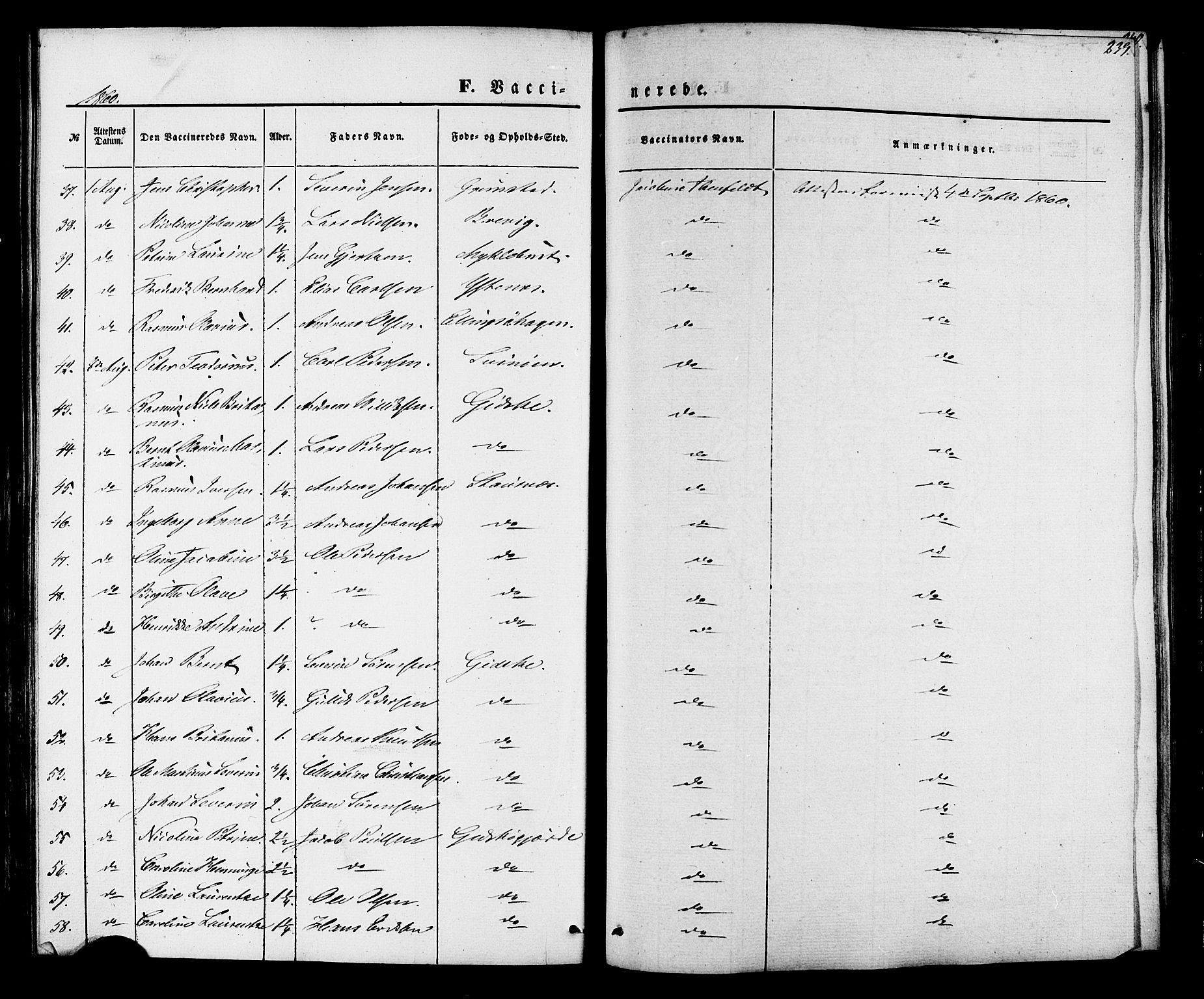 Ministerialprotokoller, klokkerbøker og fødselsregistre - Møre og Romsdal, AV/SAT-A-1454/528/L0398: Ministerialbok nr. 528A09, 1858-1864, s. 239