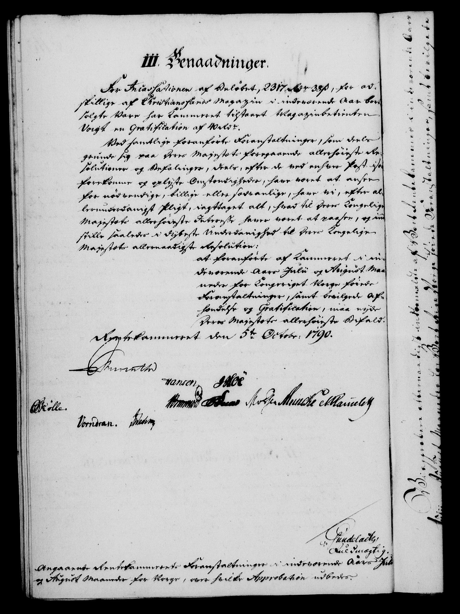 Rentekammeret, Kammerkanselliet, RA/EA-3111/G/Gf/Gfa/L0072: Norsk relasjons- og resolusjonsprotokoll (merket RK 52.72), 1790, s. 698
