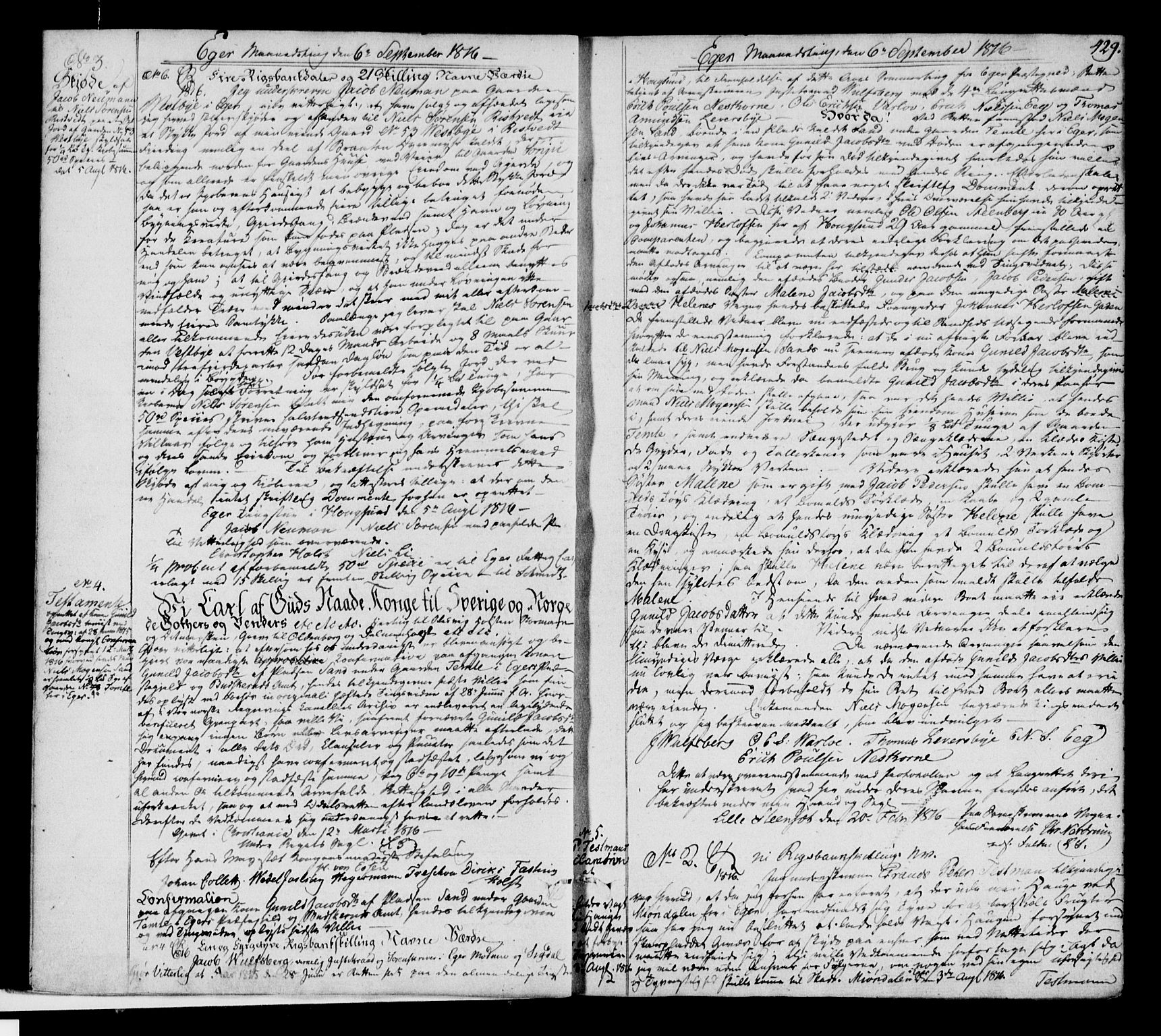 Eiker, Modum og Sigdal sorenskriveri, SAKO/A-123/G/Ga/Gaa/L0007b: Pantebok nr. I 7b, 1816-1824, s. 429