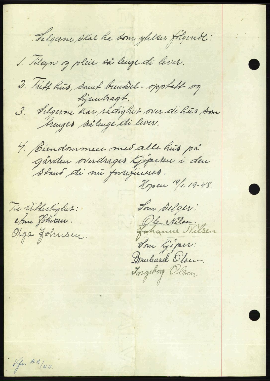 Nordmøre sorenskriveri, AV/SAT-A-4132/1/2/2Ca: Pantebok nr. A107, 1947-1948, Dagboknr: 185/1948