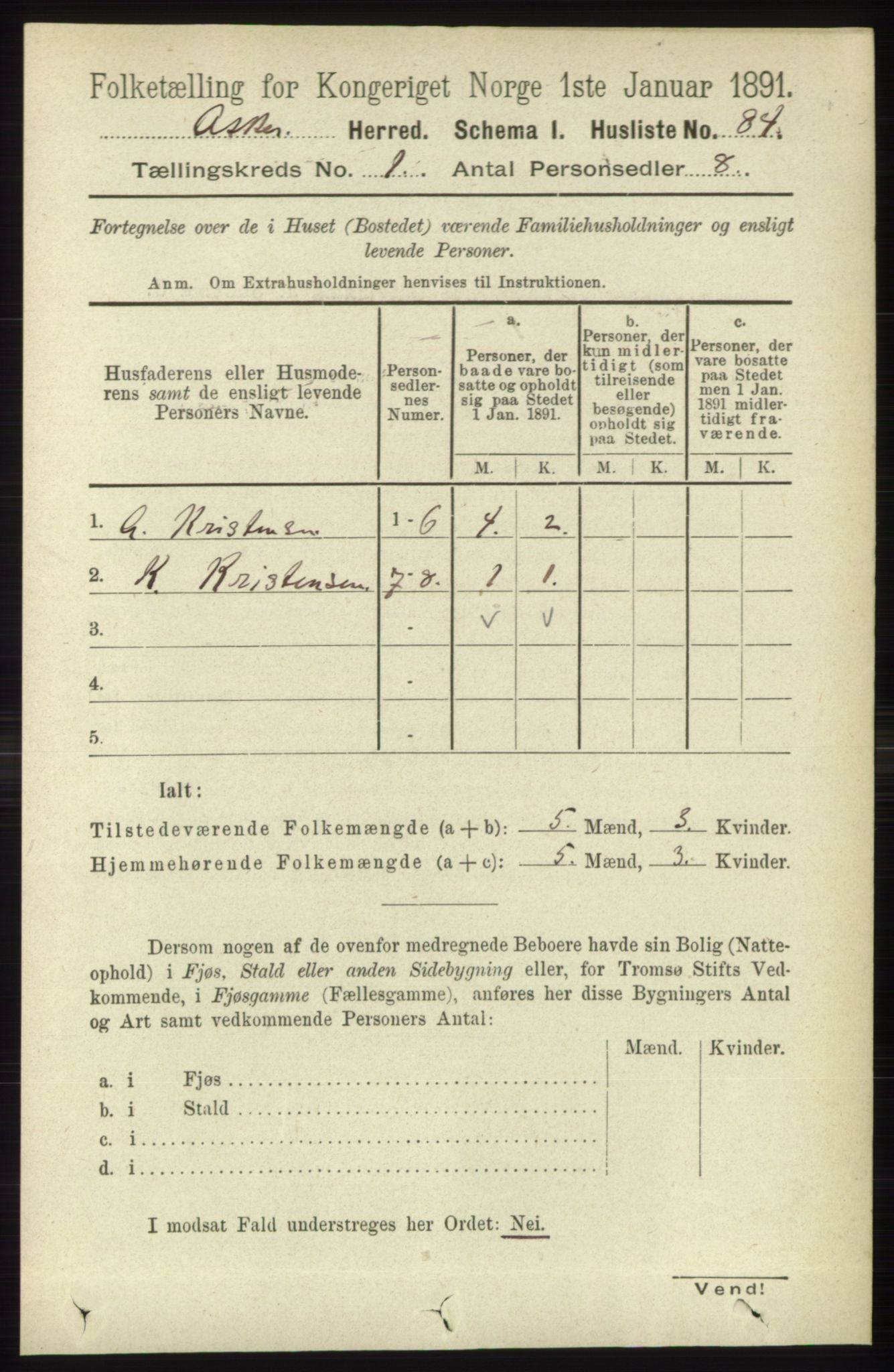 RA, Folketelling 1891 for 0220 Asker herred, 1891, s. 112