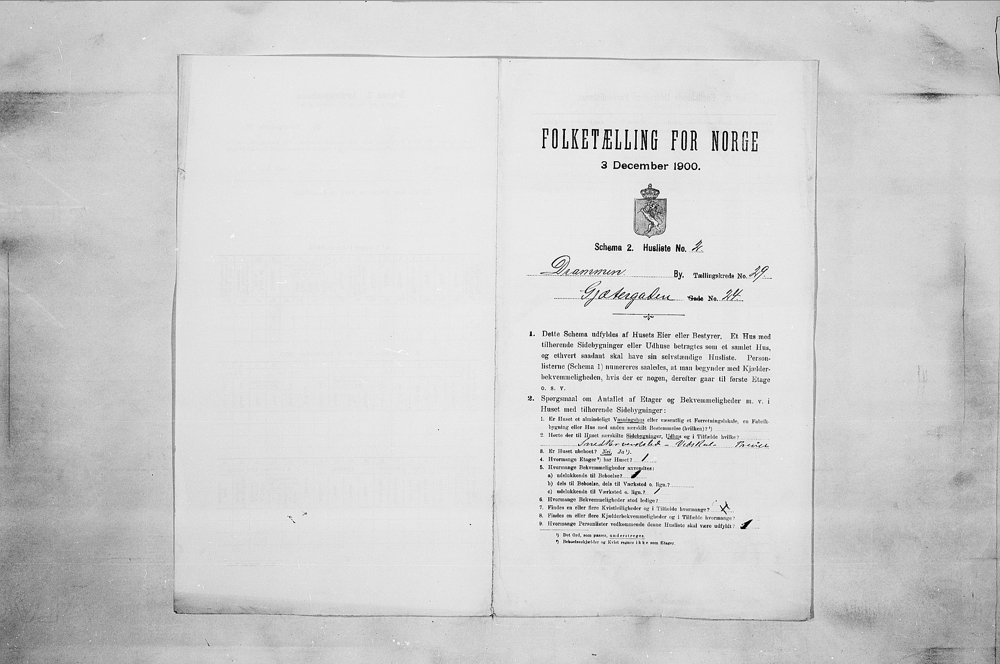 RA, Folketelling 1900 for 0602 Drammen kjøpstad, 1900, s. 4519