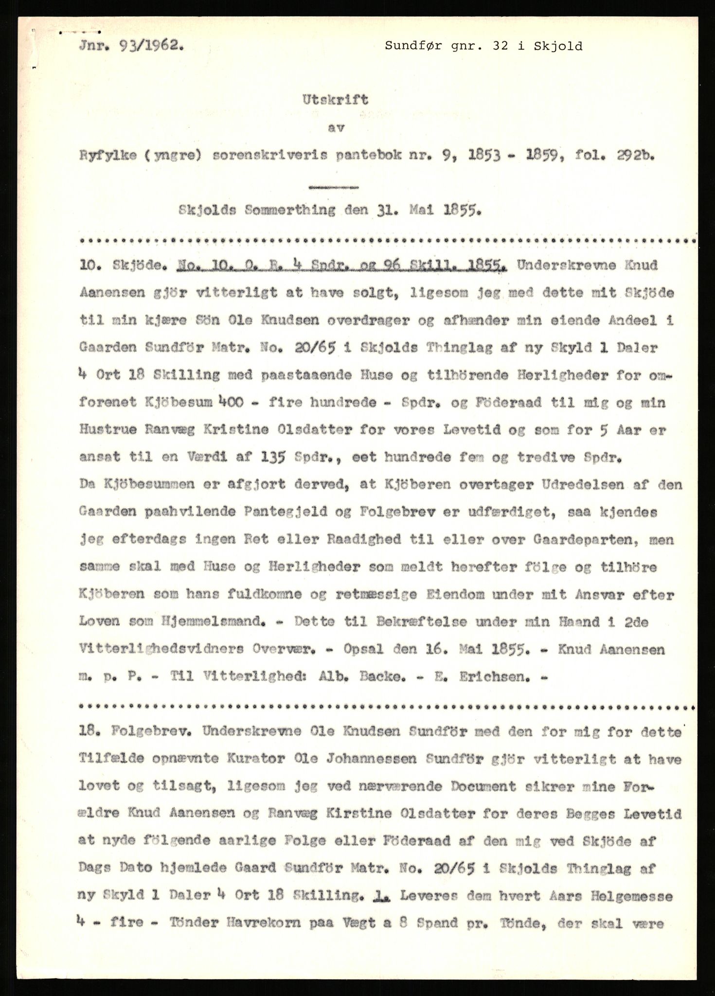 Statsarkivet i Stavanger, AV/SAST-A-101971/03/Y/Yj/L0082: Avskrifter sortert etter gårdsnavn: Stølsmarken - Svele store, 1750-1930, s. 433