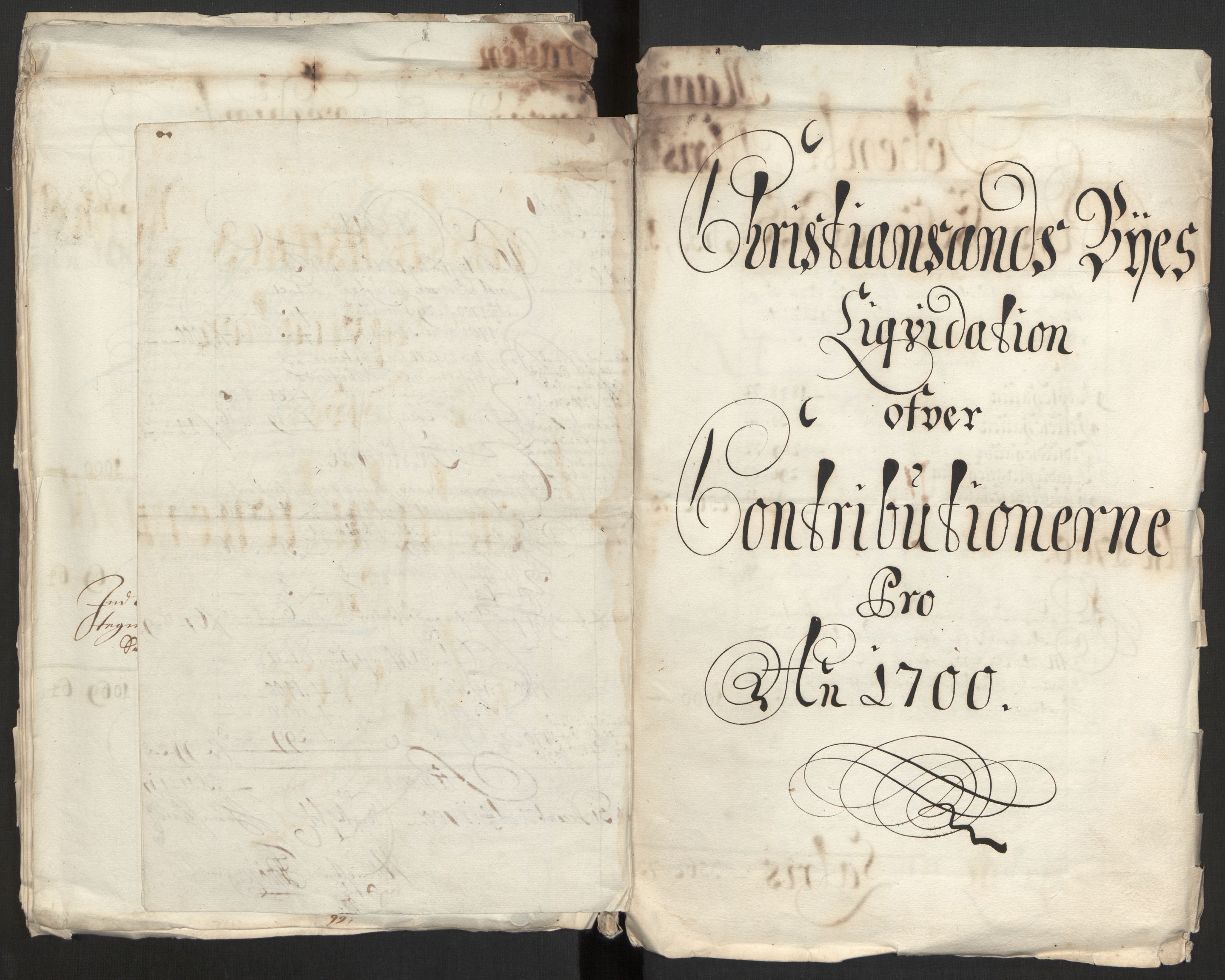 Rentekammeret inntil 1814, Reviderte regnskaper, Byregnskaper, RA/EA-4066/R/Rm/L0258: [M1] Kontribusjonsregnskap, 1664-1700, s. 86