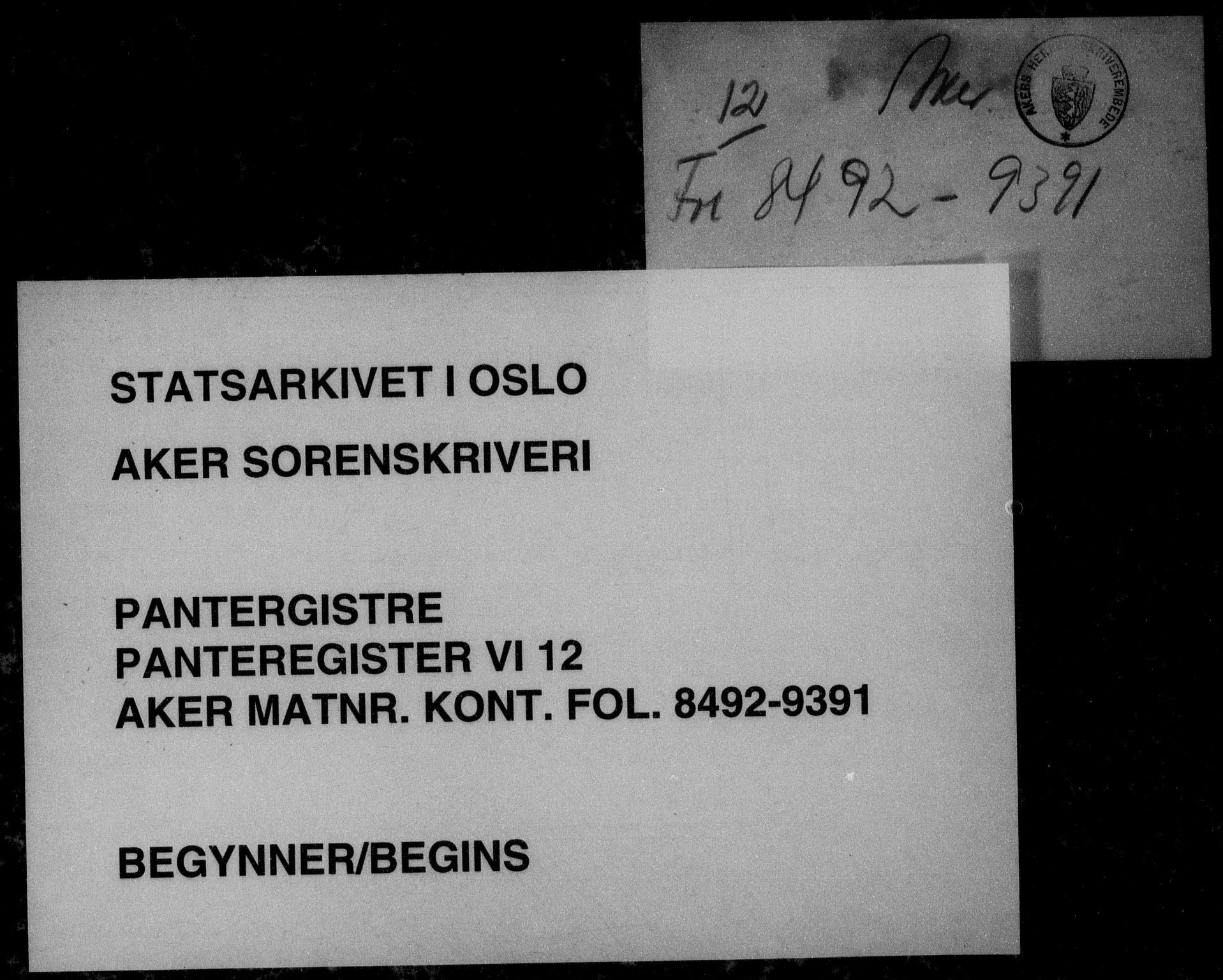 Aker sorenskriveri, AV/SAO-A-10895/G/Ga/Gab/Gabf/L0012: Panteregister nr. VI 12, 1843-1895