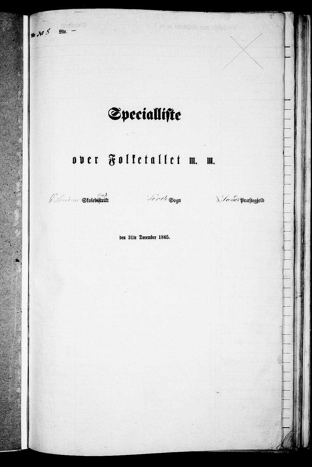 RA, Folketelling 1865 for 1136P Sand prestegjeld, 1865, s. 128