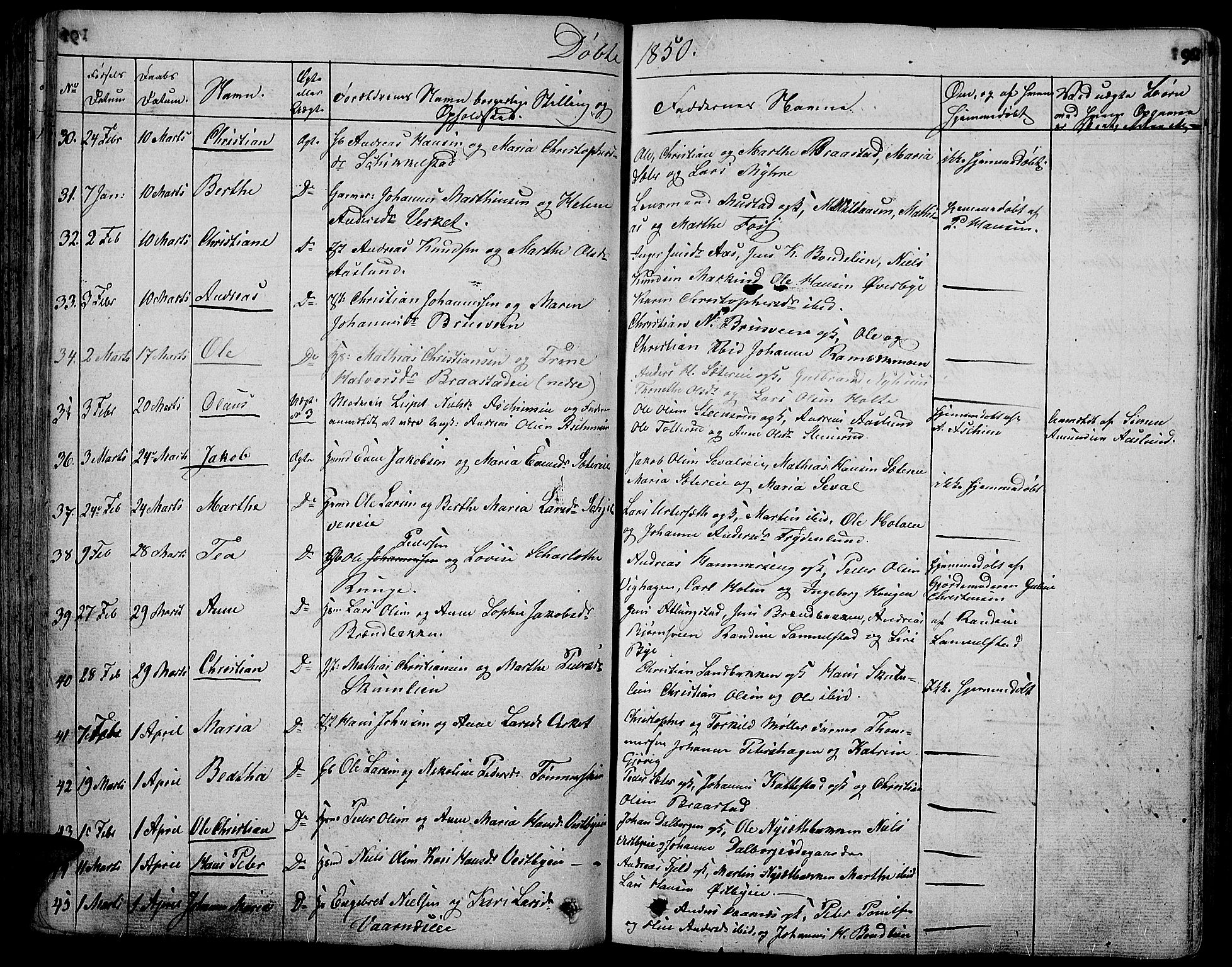 Vardal prestekontor, AV/SAH-PREST-100/H/Ha/Hab/L0004: Klokkerbok nr. 4, 1831-1853, s. 92