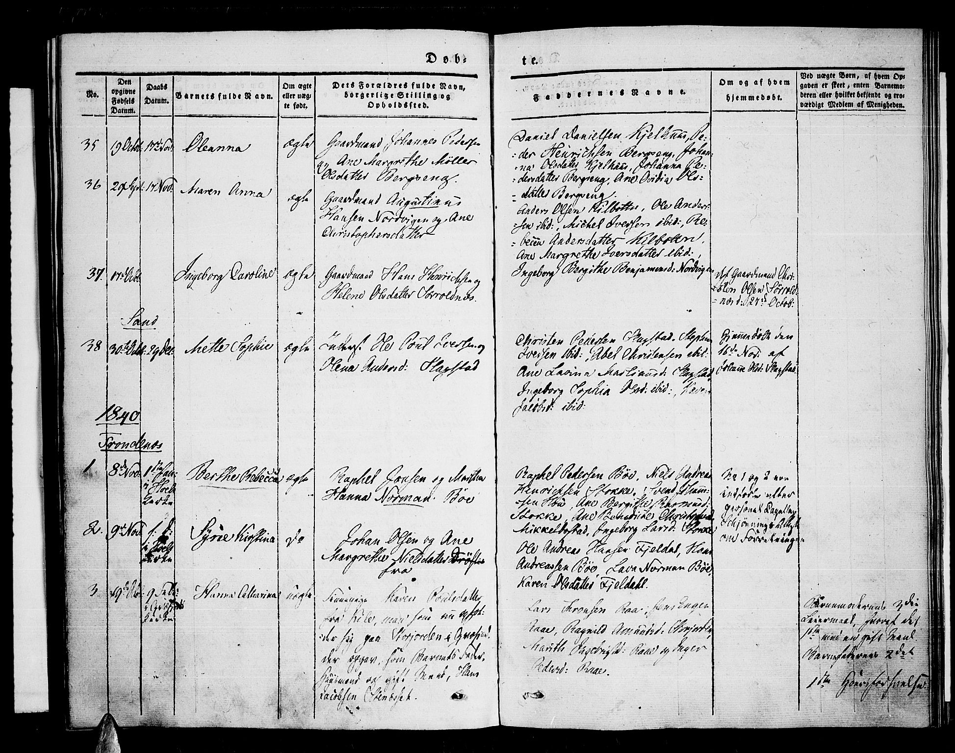 Trondenes sokneprestkontor, AV/SATØ-S-1319/H/Ha/L0008kirke: Ministerialbok nr. 8, 1835-1840