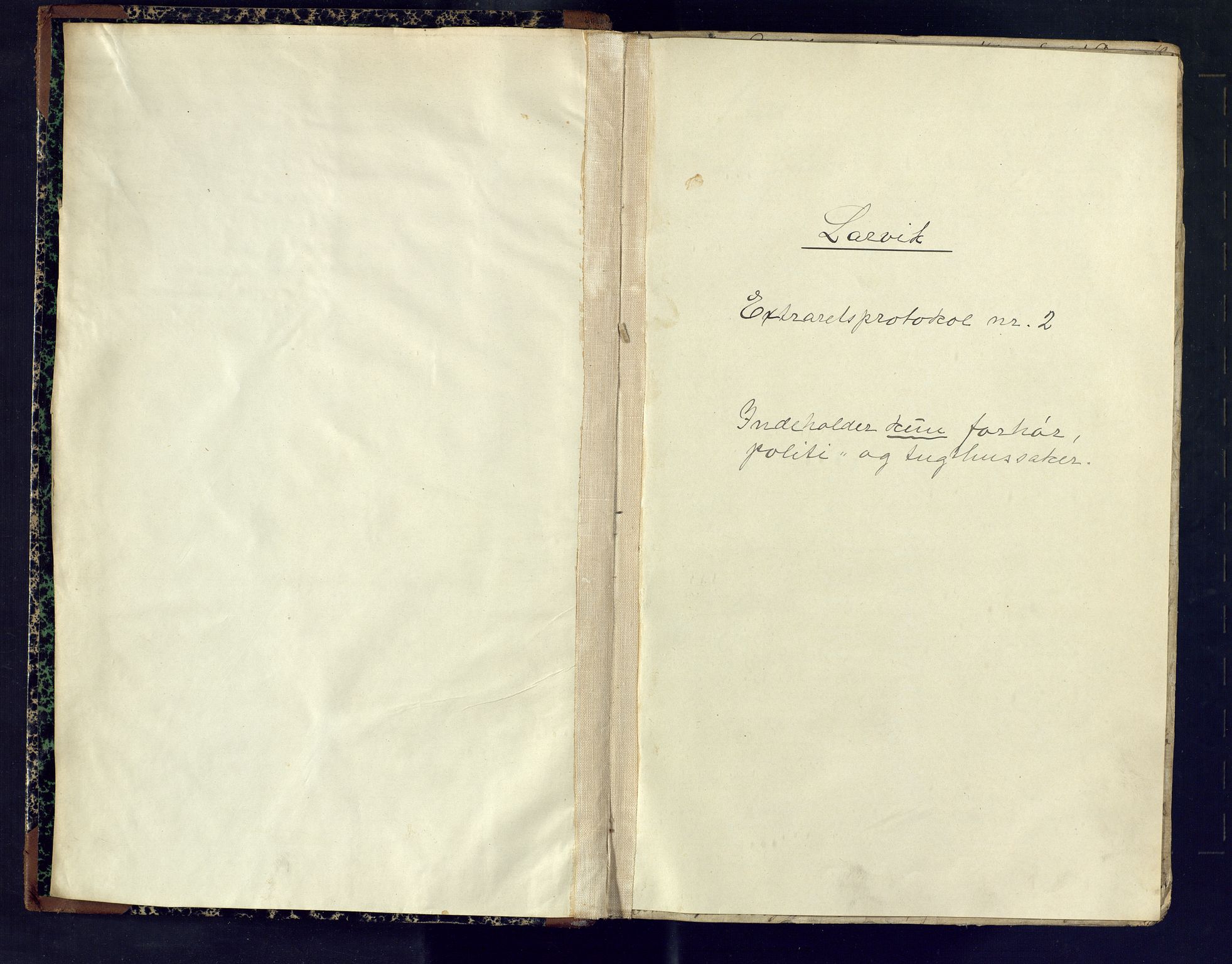 Larvik sorenskriveri, SAKO/A-83/F/Fc/L0002: Ekstrarettsprotokoll, 1823-1829