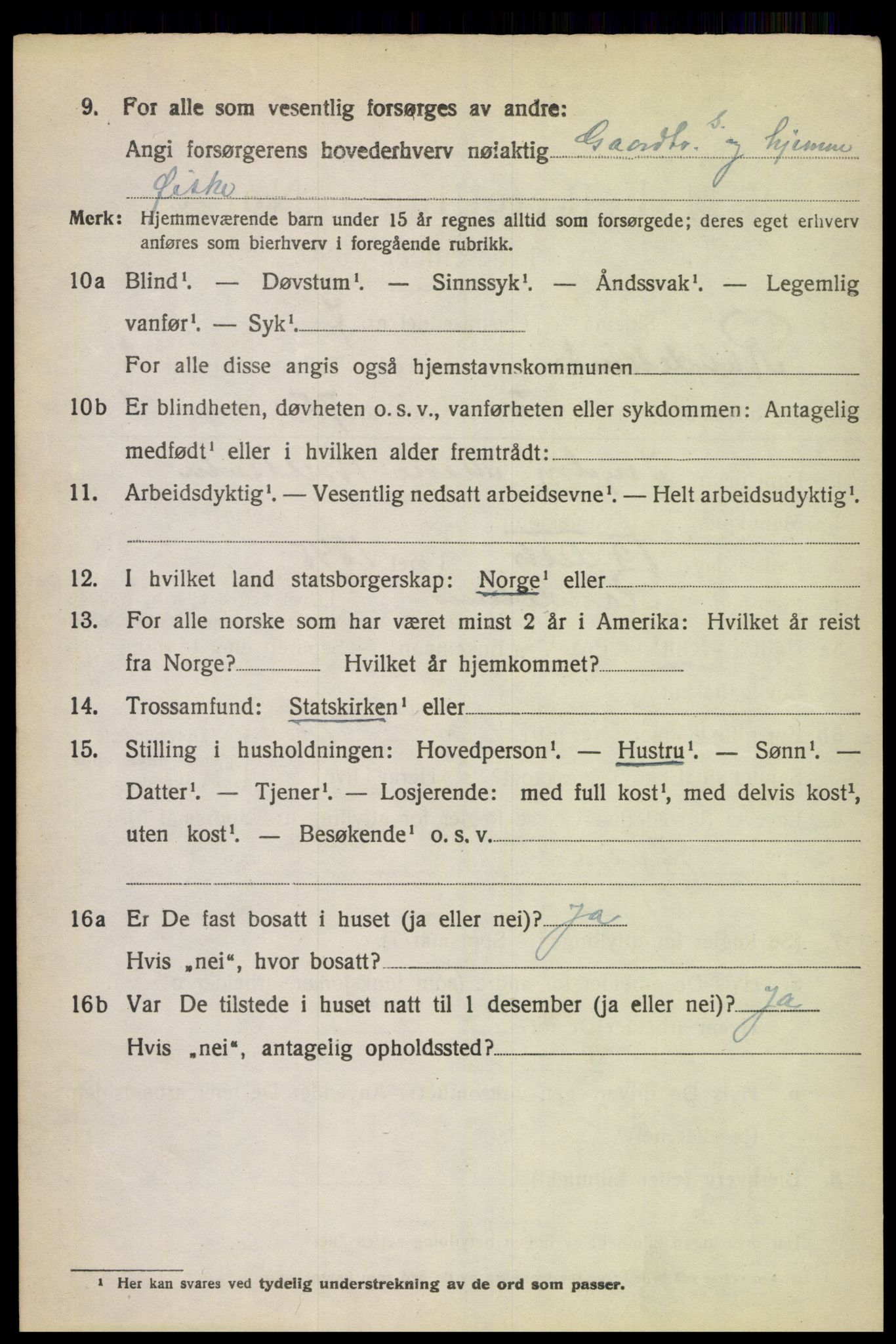 SAK, Folketelling 1920 for 1011 Randesund herred, 1920, s. 1107