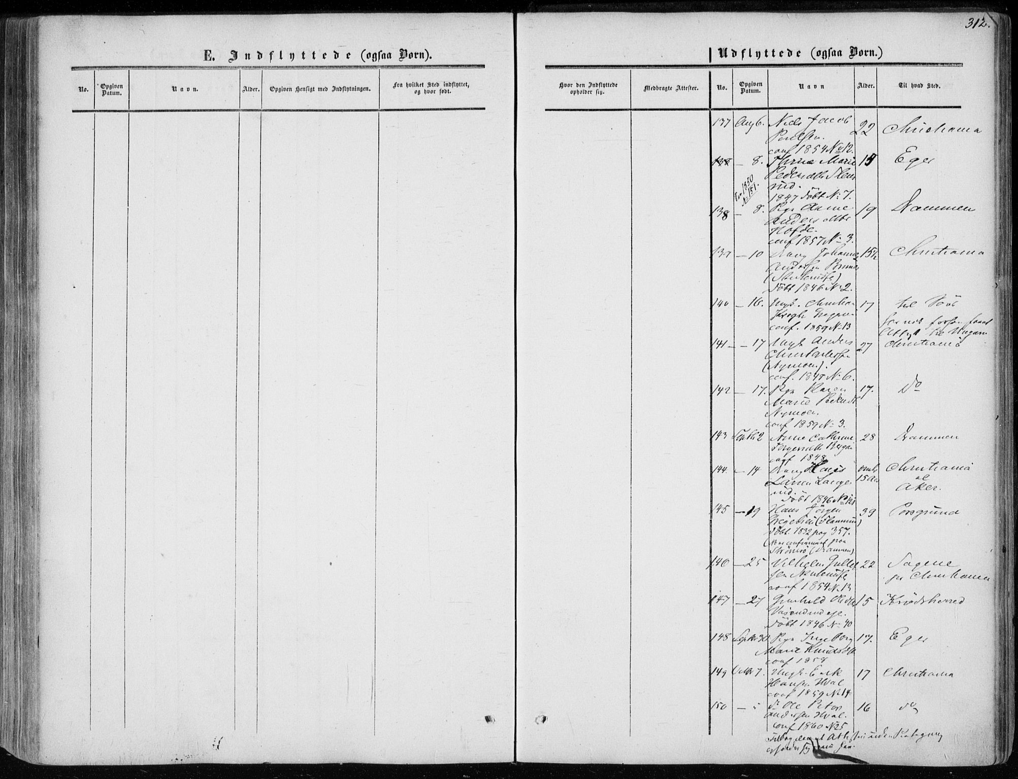 Modum kirkebøker, AV/SAKO-A-234/F/Fa/L0009: Ministerialbok nr. 9, 1860-1864, s. 312