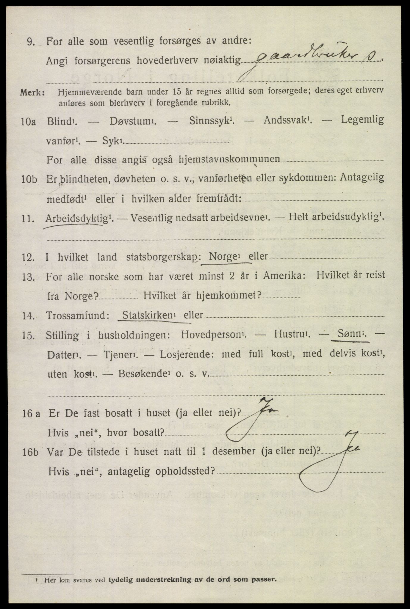SAH, Folketelling 1920 for 0540 Sør-Aurdal herred, 1920, s. 2826