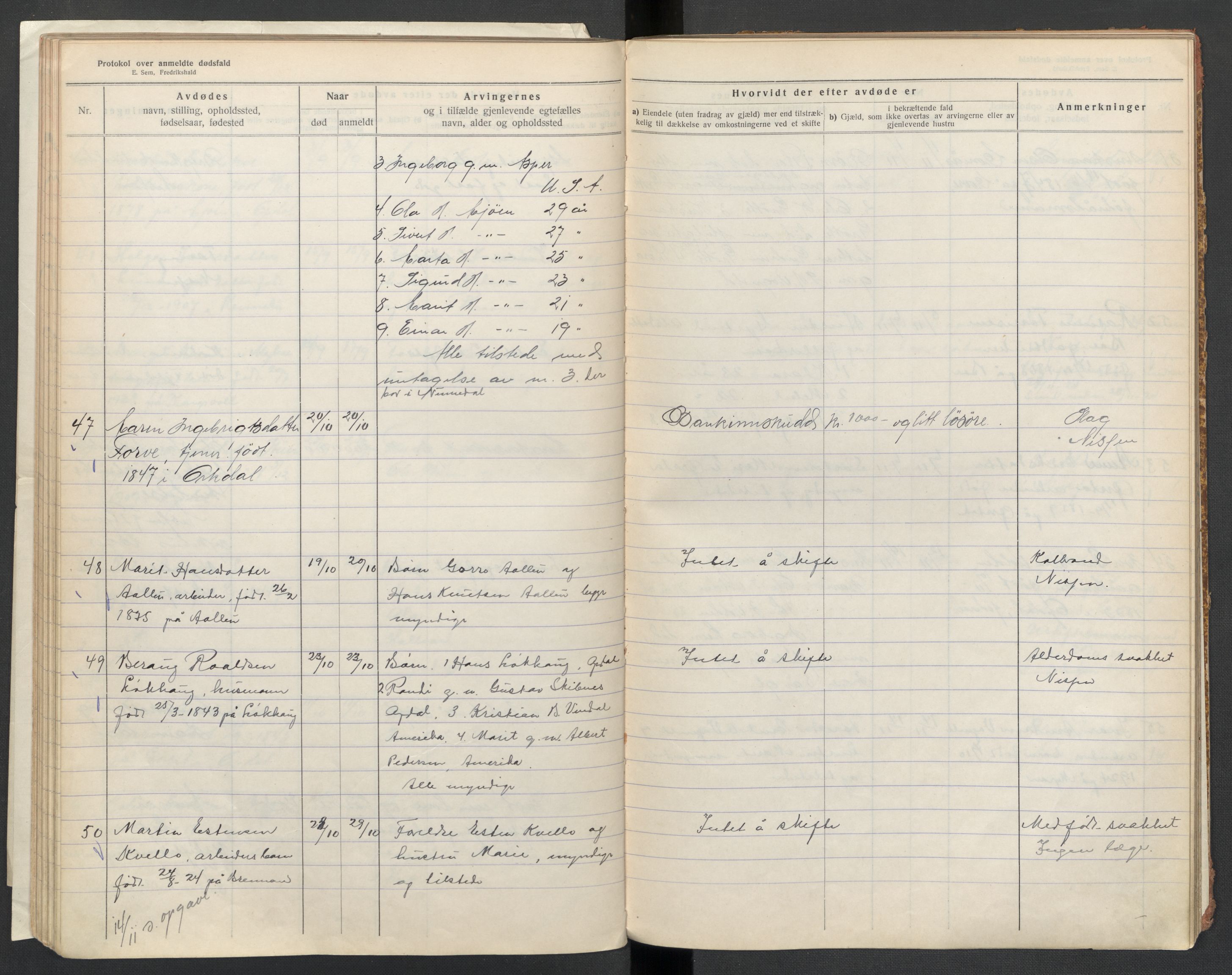 Oppdal lensmannskontor, SAT/A-1073/1/02/L0003: 2.01.03 Dødsfallsprotokoll, 1919-1929