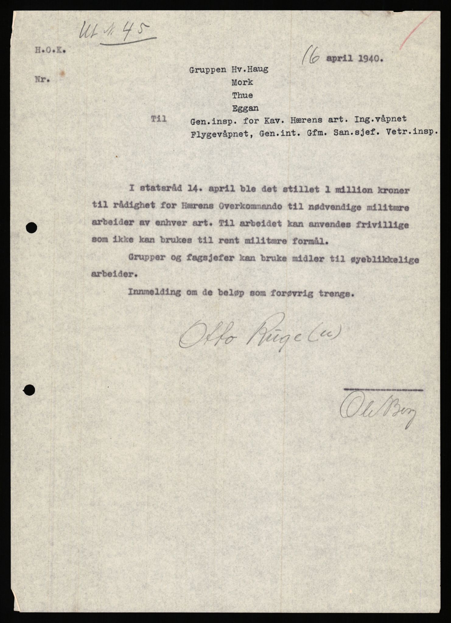 Forsvaret, Forsvarets krigshistoriske avdeling, AV/RA-RAFA-2017/Y/Ya/L0031: II-C-11-51 - Hærens overkommando, 1940, s. 72