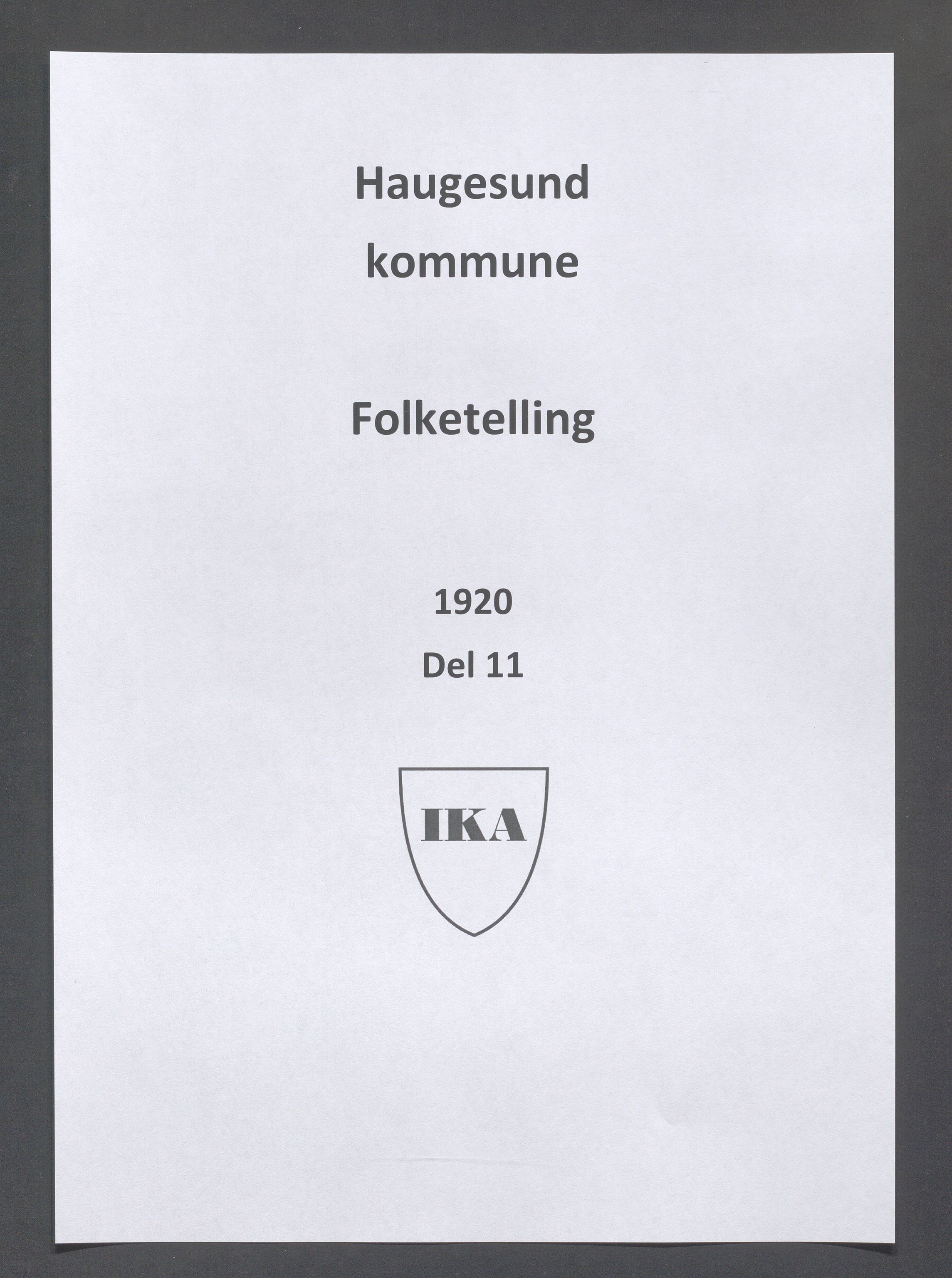 IKAR, Kommunal folketelling 1.5.1920 for Haugesund, 1920, s. 4731