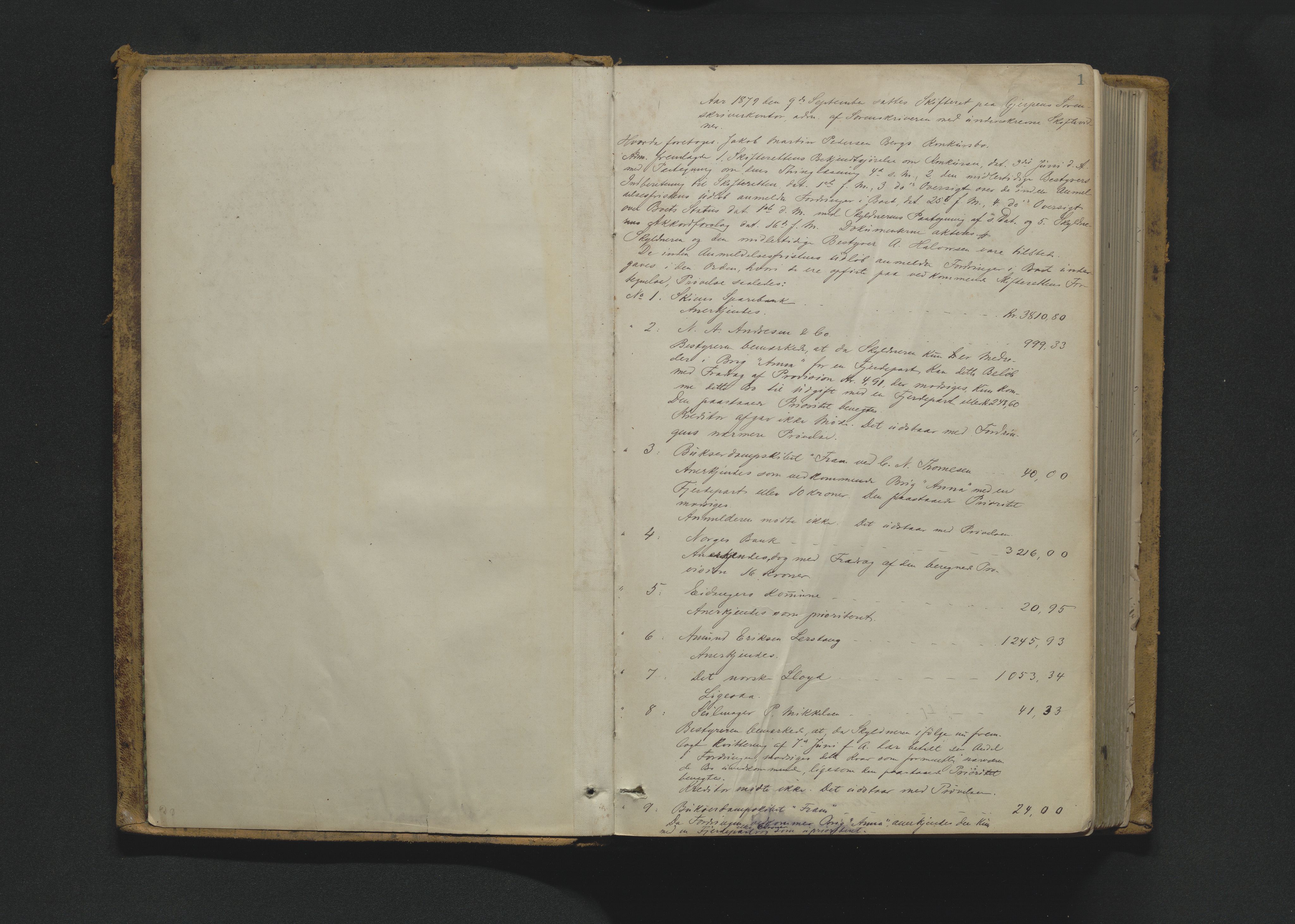 Gjerpen sorenskriveri, SAKO/A-216/H/Hb/Hbb/Hbba/L0004: Skifteforhandlingsprotokoll, Sorenskriveriet, 1879-1895