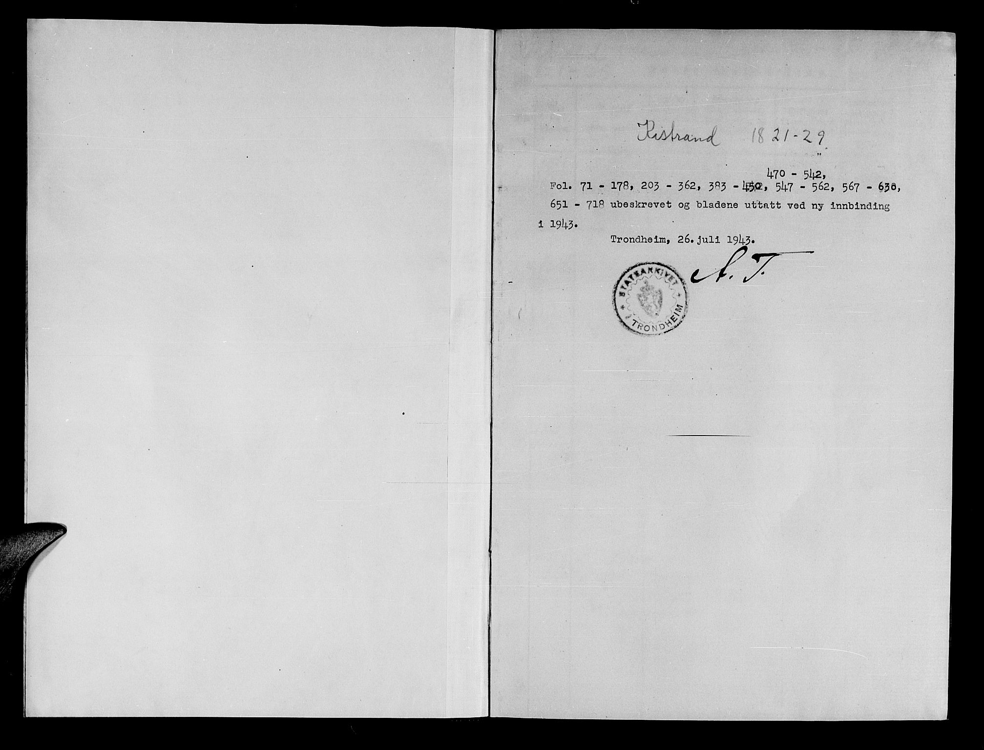 Kistrand/Porsanger sokneprestembete, AV/SATØ-S-1351/H/Hb/L0001.klokk: Klokkerbok nr. 1, 1821-1829