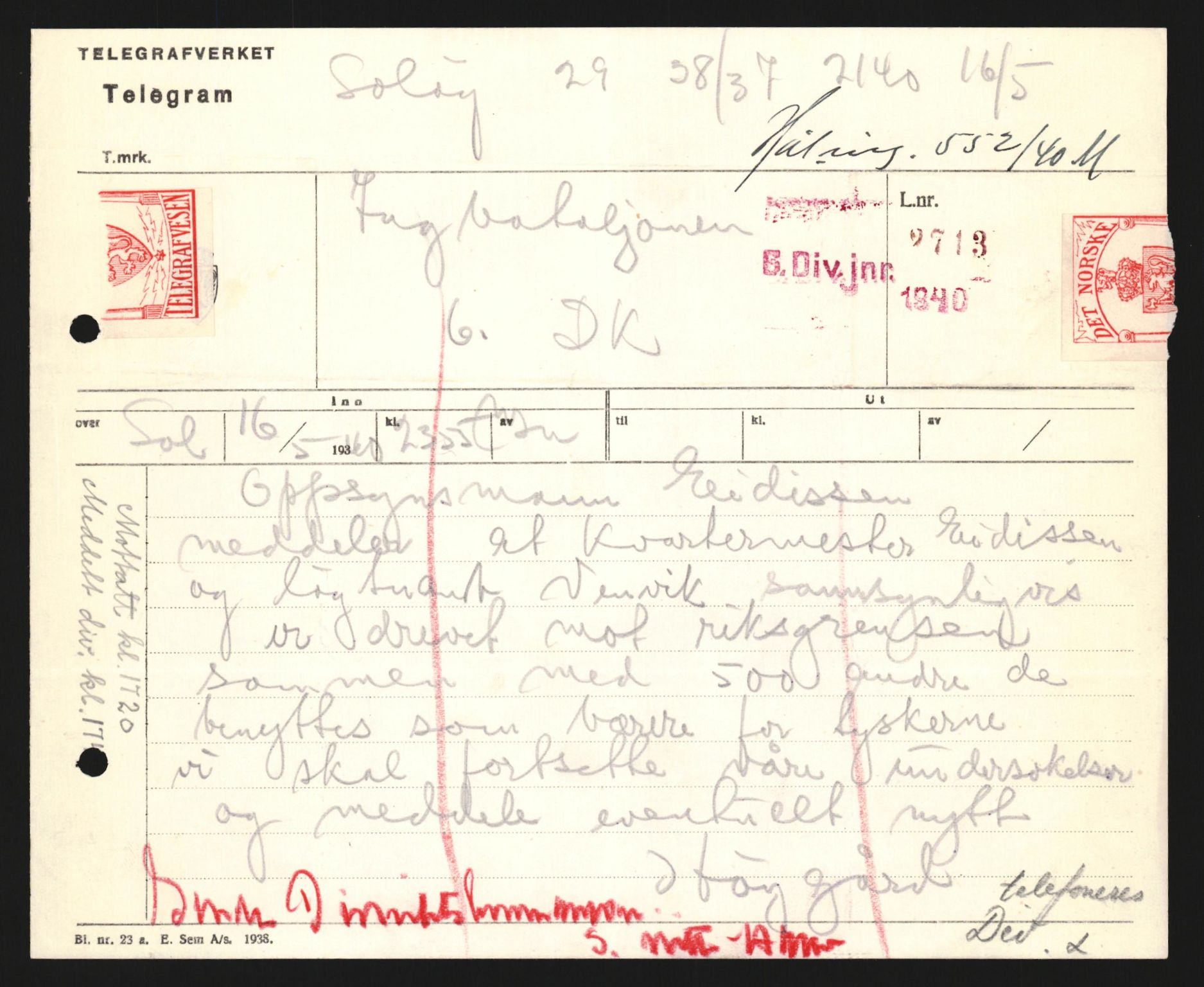 Forsvaret, Forsvarets krigshistoriske avdeling, AV/RA-RAFA-2017/Y/Yb/L0123: II-C-11-600  -  6. Divisjon med avdelinger, 1940, s. 692