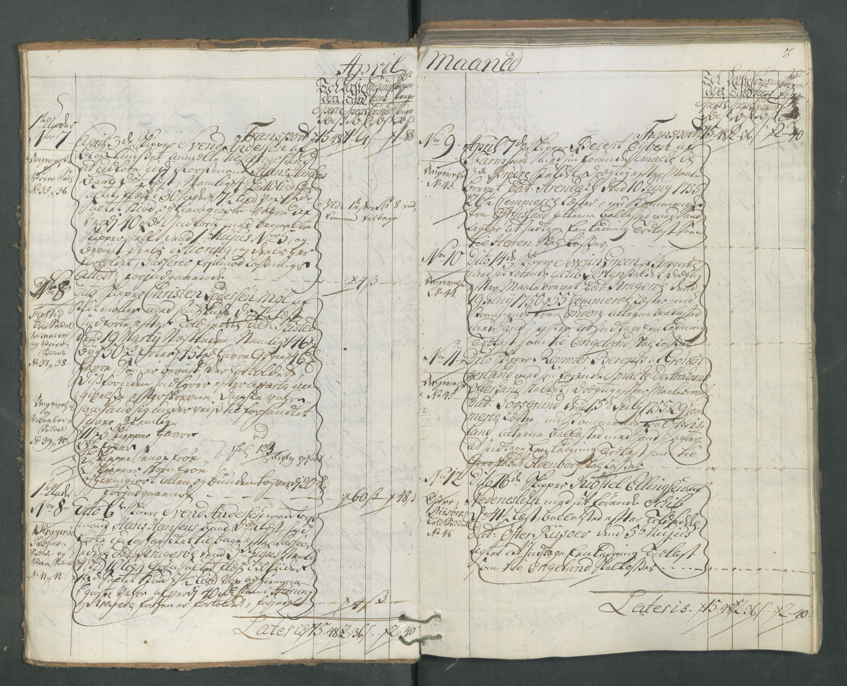 Generaltollkammeret, tollregnskaper, AV/RA-EA-5490/R13/L0032/0001: Tollregnskaper Kragerø / Inngående hovedtollbok, 1762, s. 6b-7a