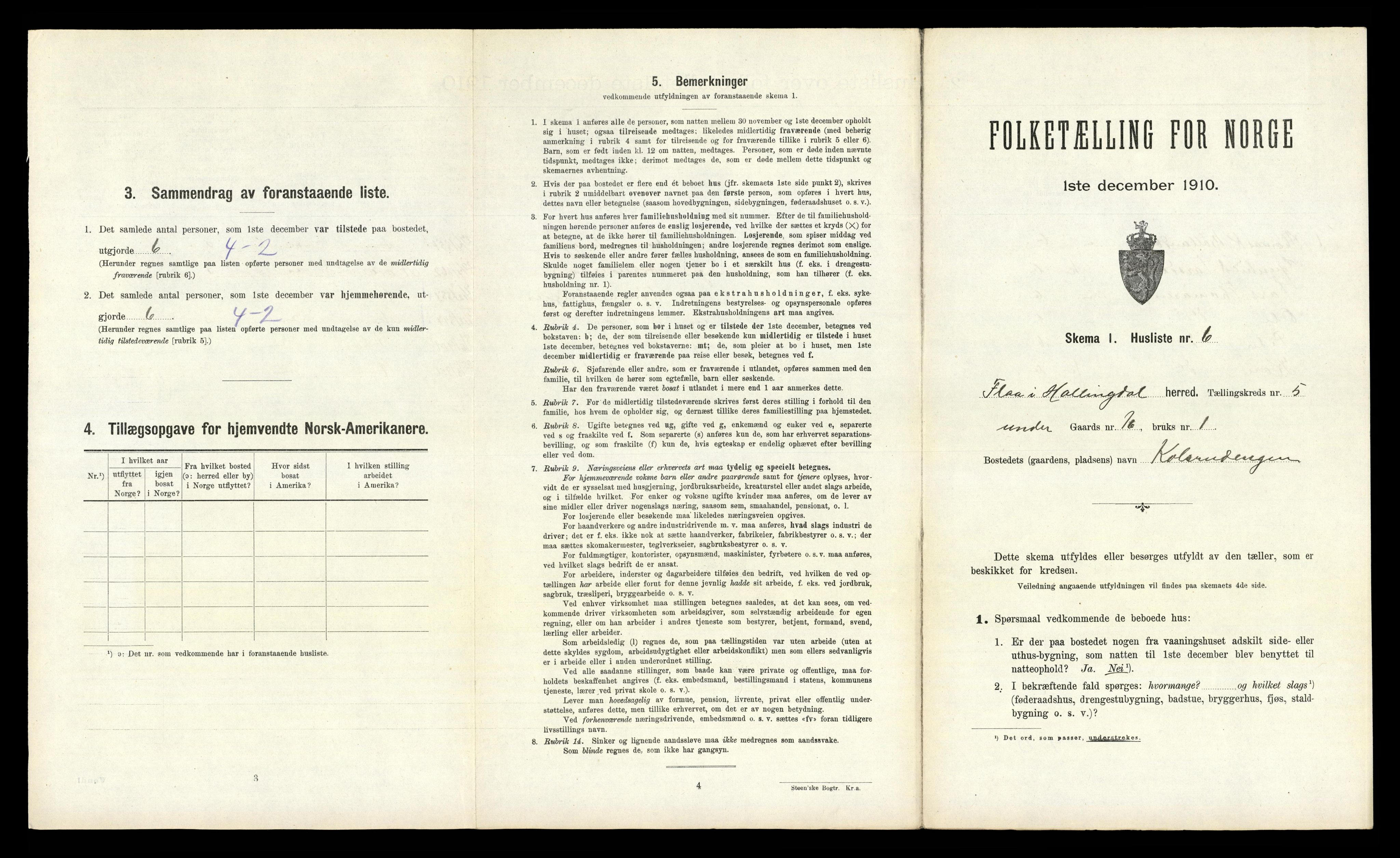 RA, Folketelling 1910 for 0615 Flå herred, 1910, s. 480