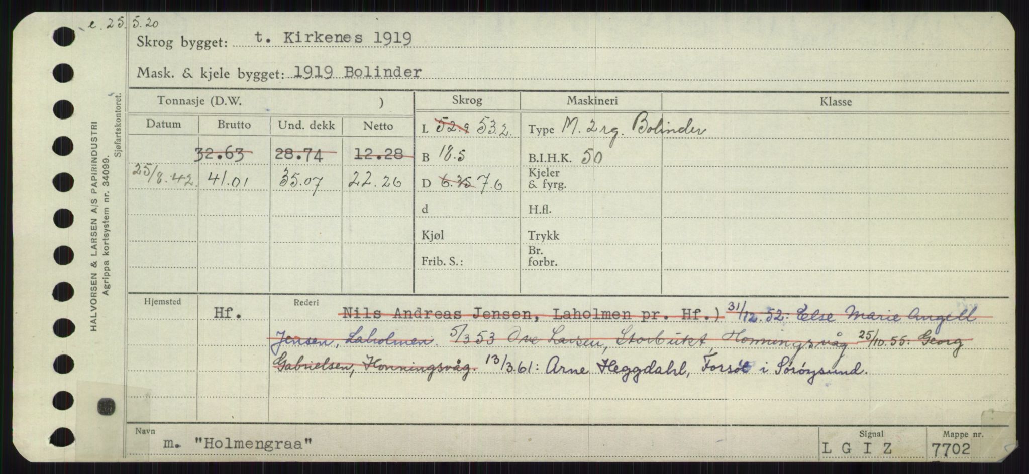 Sjøfartsdirektoratet med forløpere, Skipsmålingen, RA/S-1627/H/Ha/L0003/0001: Fartøy, Hilm-Mar / Fartøy, Hilm-Kol, s. 59