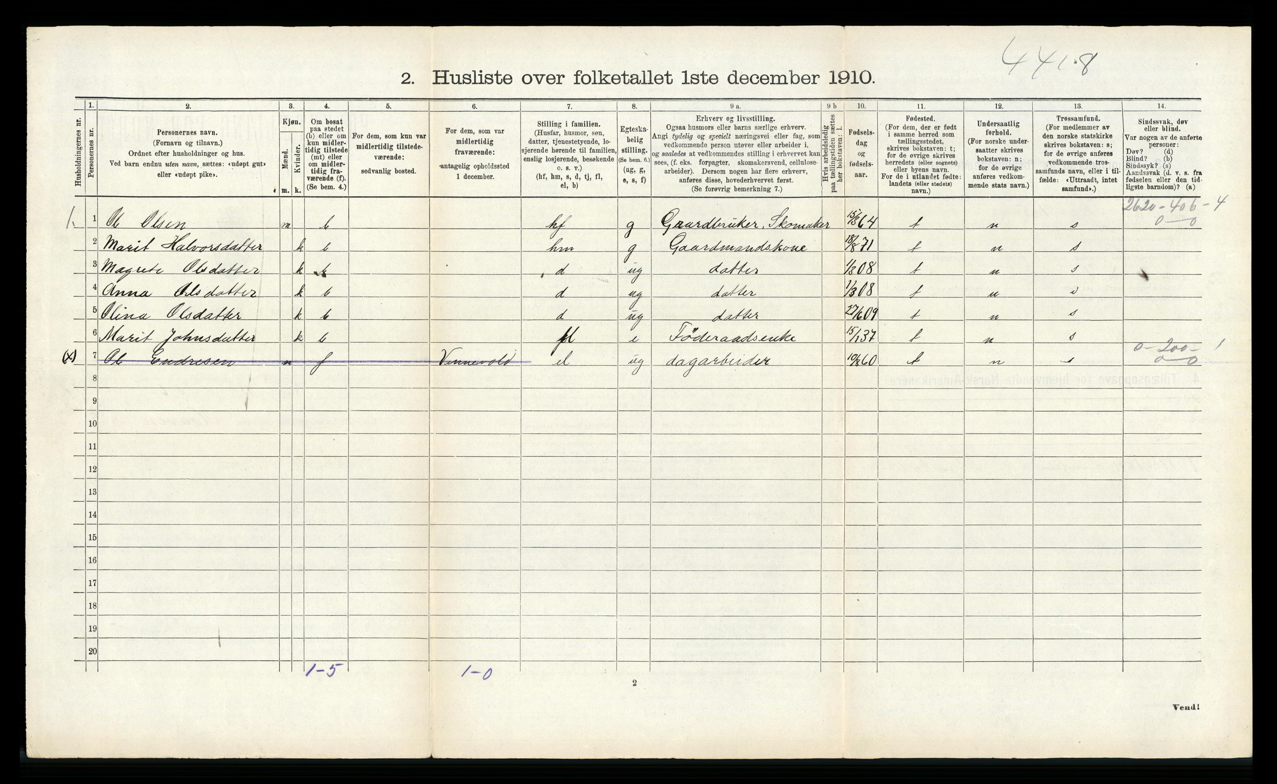 RA, Folketelling 1910 for 1563 Sunndal herred, 1910, s. 176