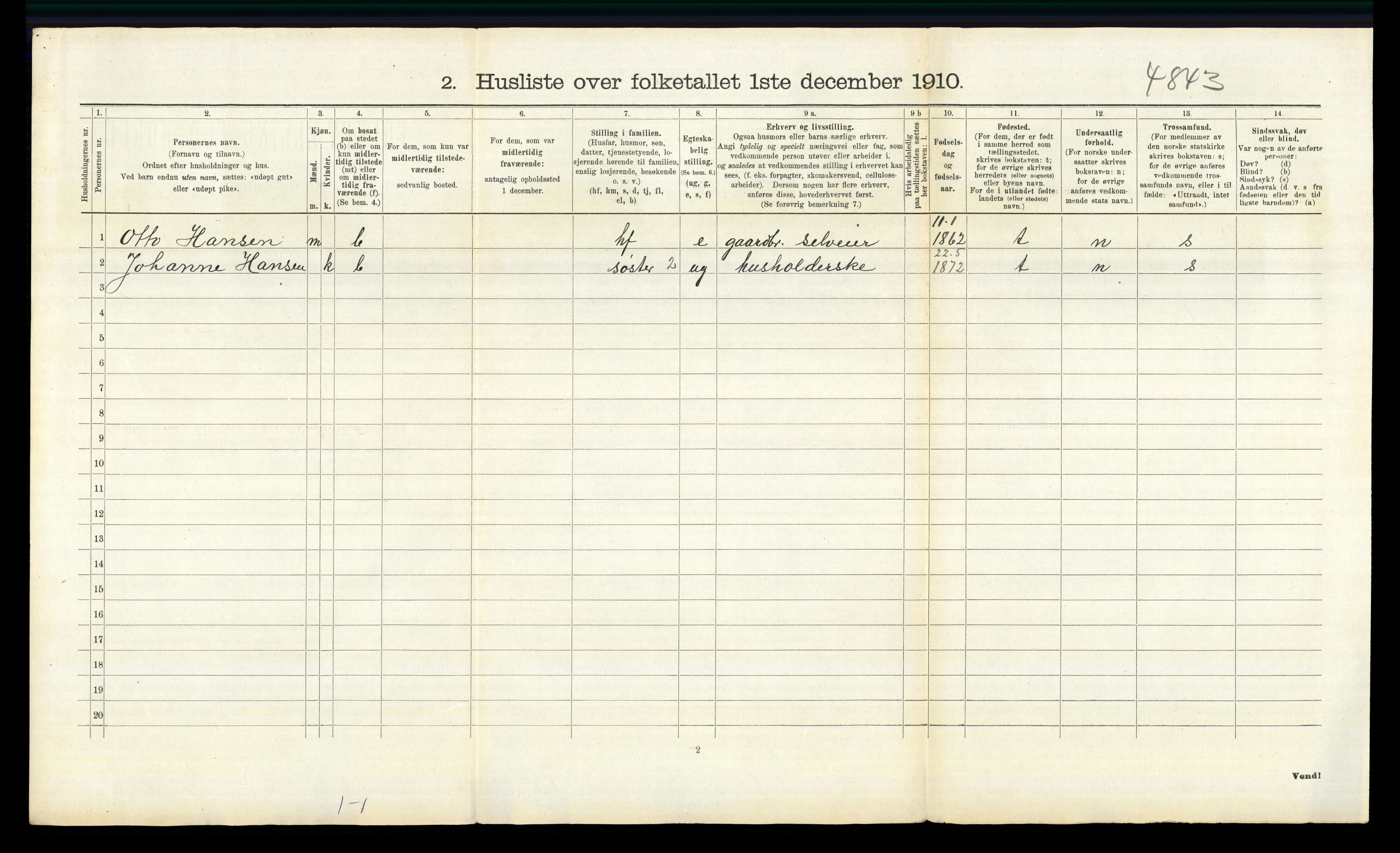 RA, Folketelling 1910 for 0419 Sør-Odal herred, 1910, s. 213