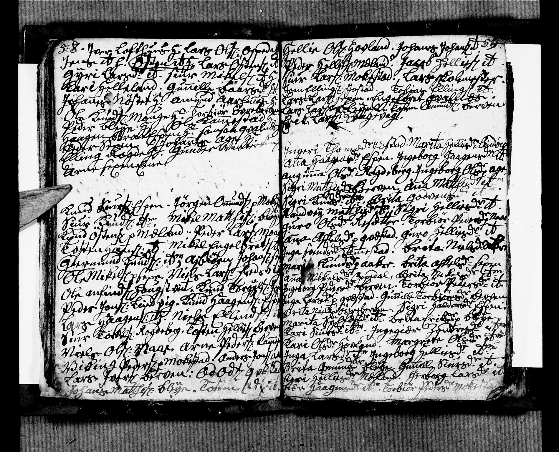 Ullensvang sokneprestembete, SAB/A-78701/H/Hab: Klokkerbok nr. B 4, 1775-1778, s. 58-59